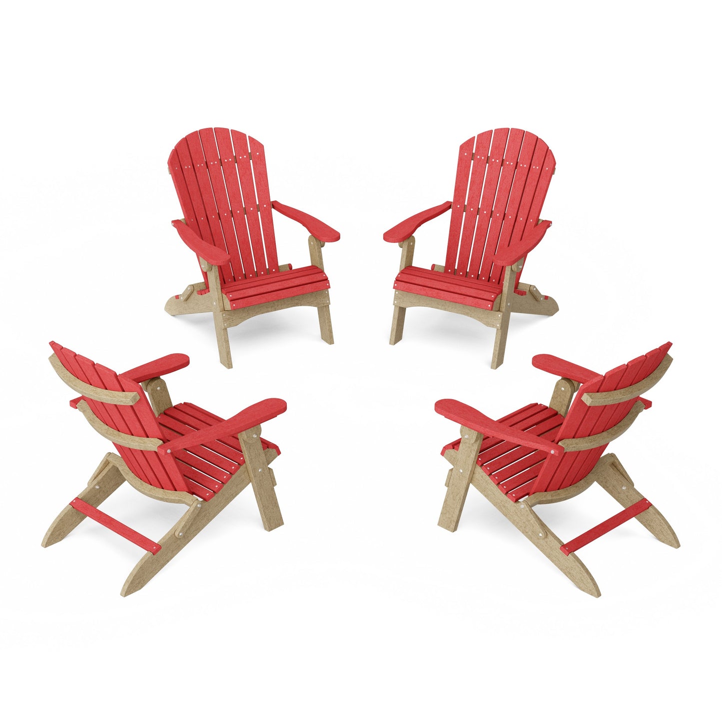 Heritage Folding Adirondack Chairs Set of 4