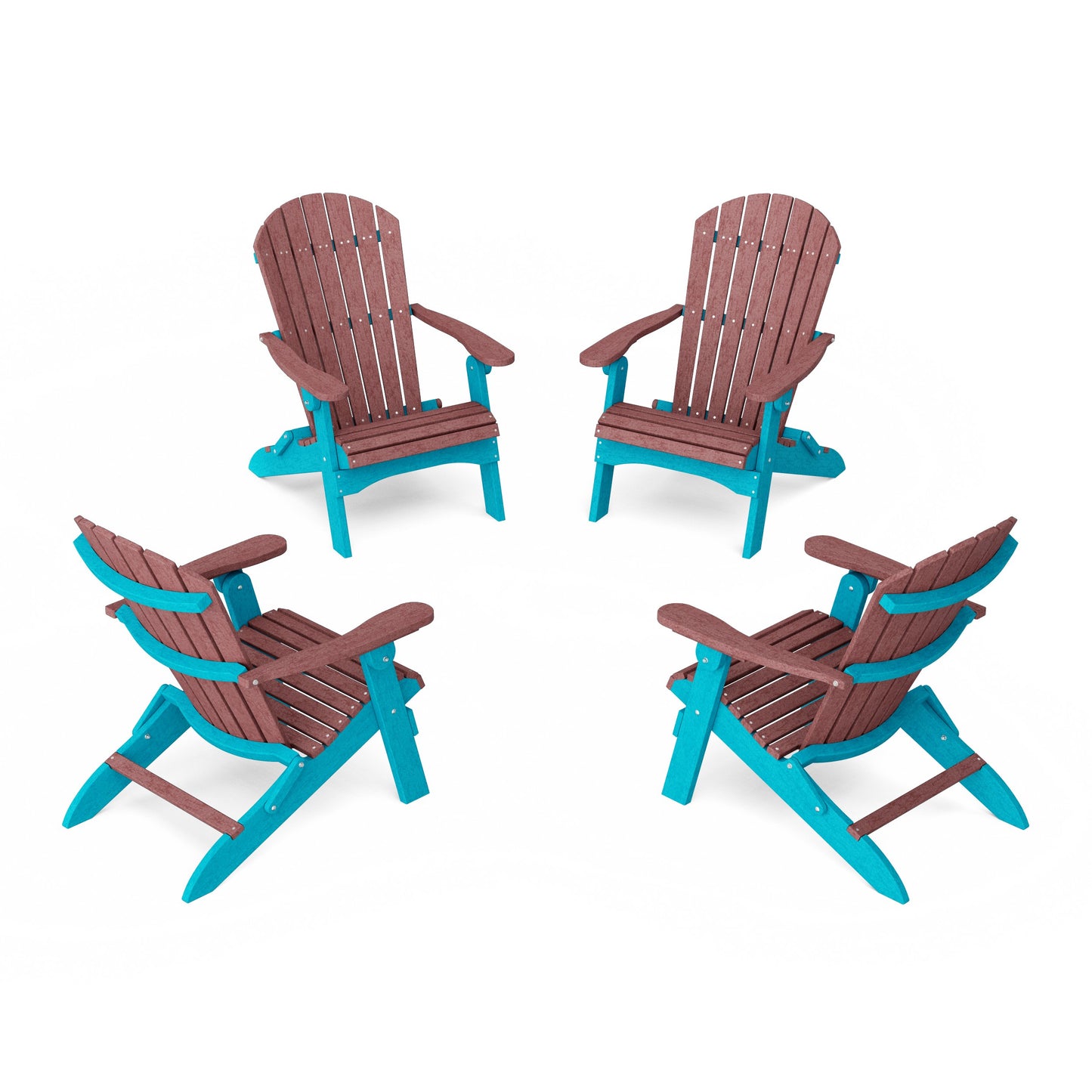 Heritage Folding Adirondack Chairs Set of 4