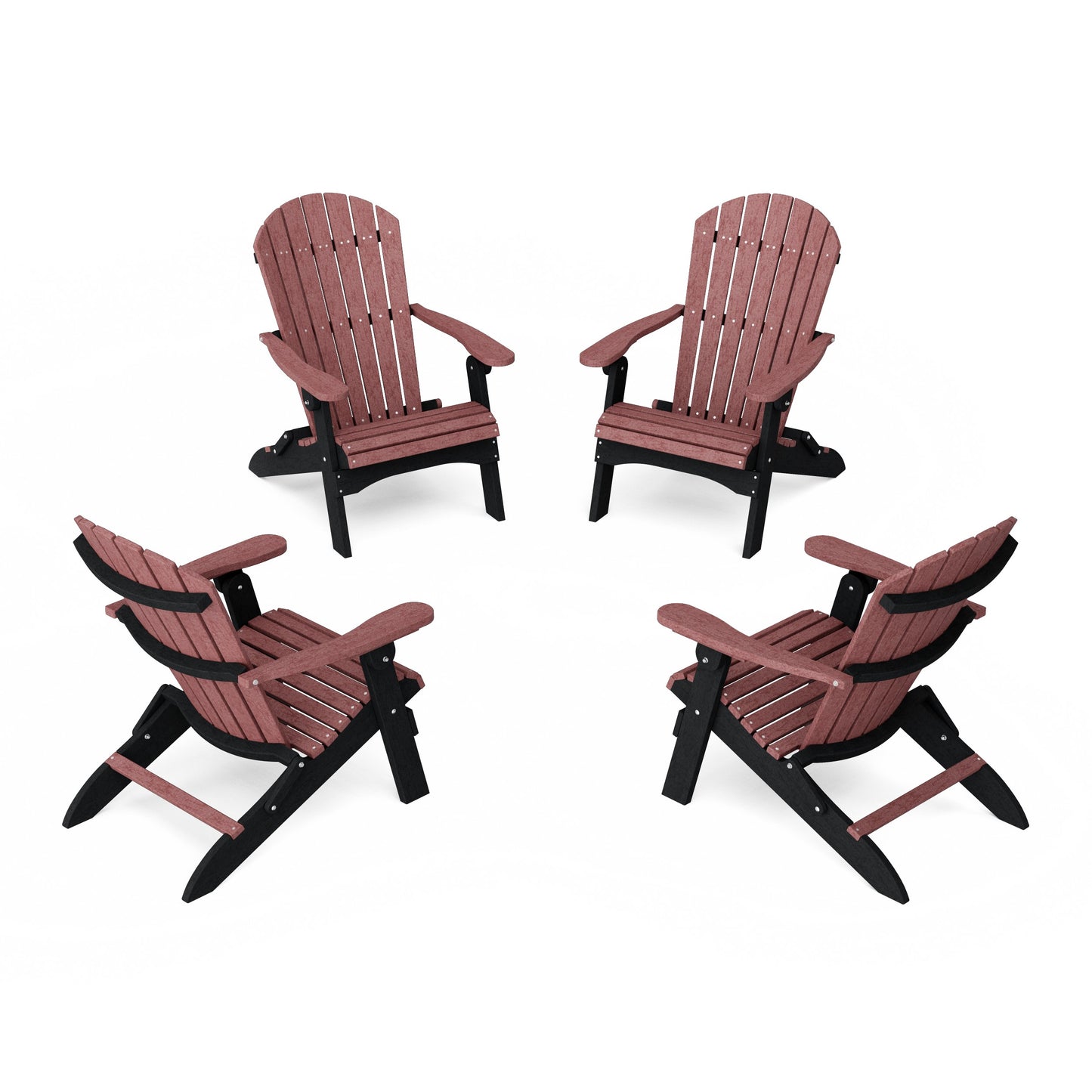 Heritage Folding Adirondack Chairs Set of 4