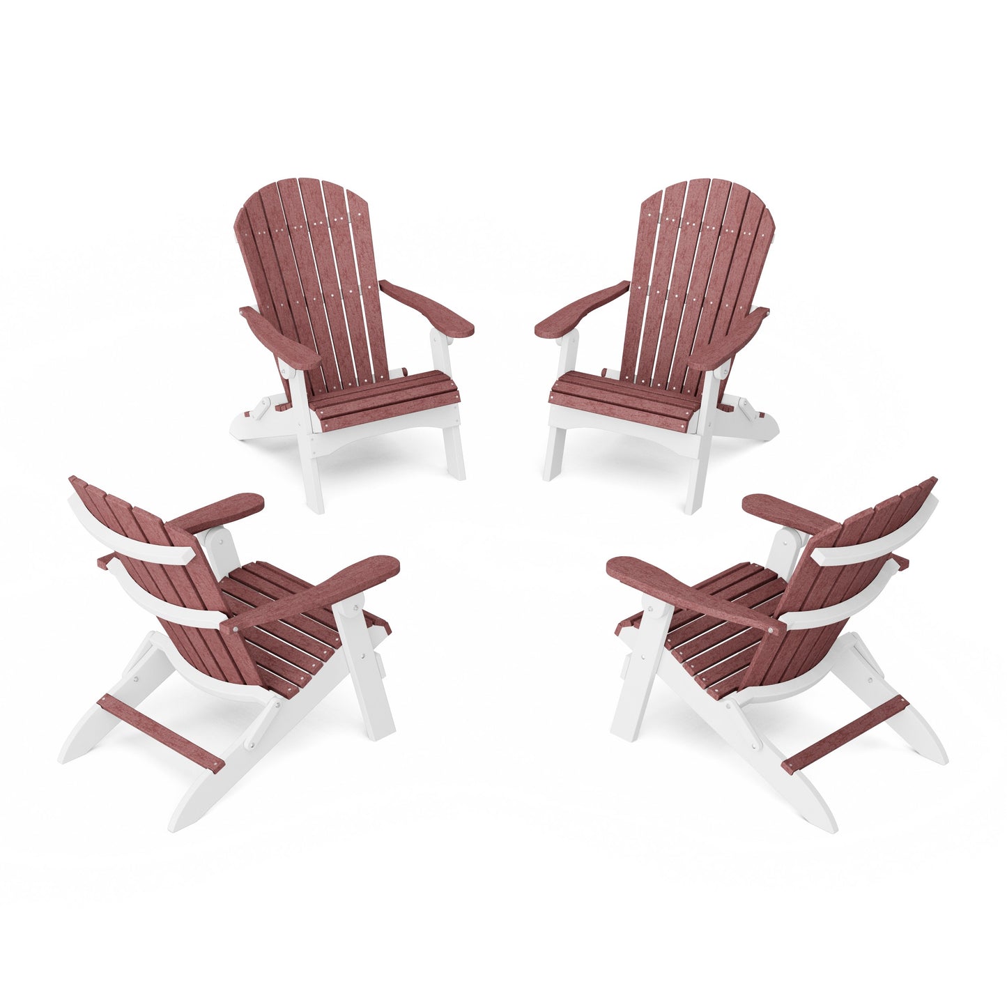 Heritage Folding Adirondack Chairs Set of 4