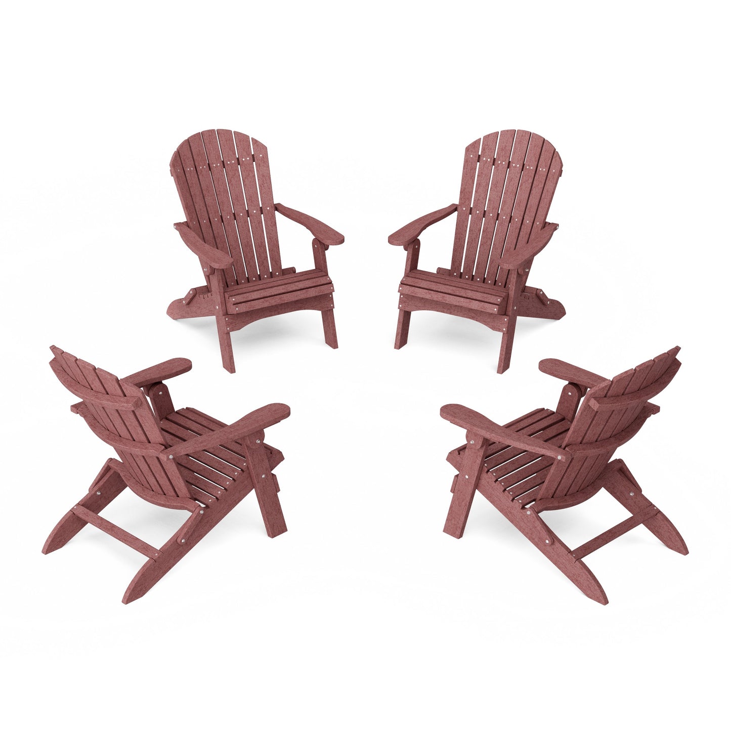 Heritage Folding Adirondack Chairs Set of 4