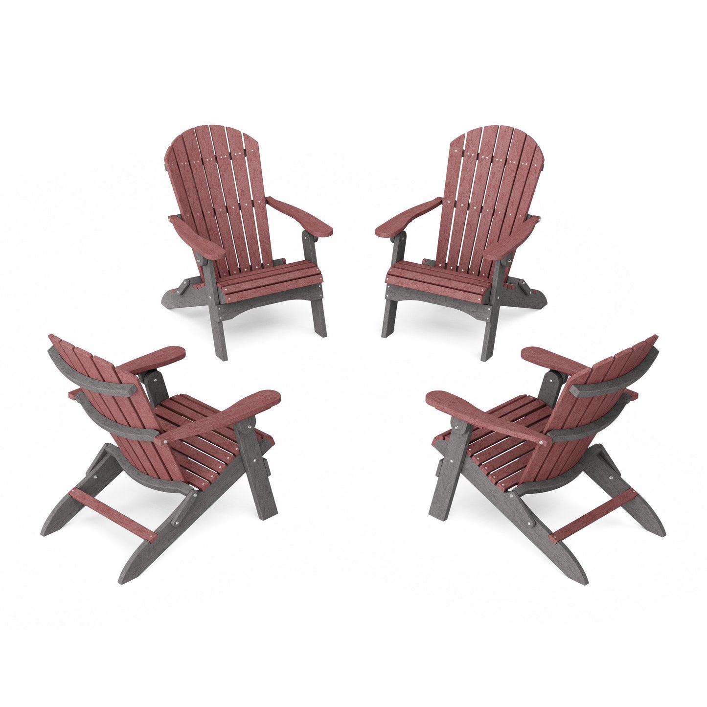 Heritage Folding Adirondack Chairs Set of 4