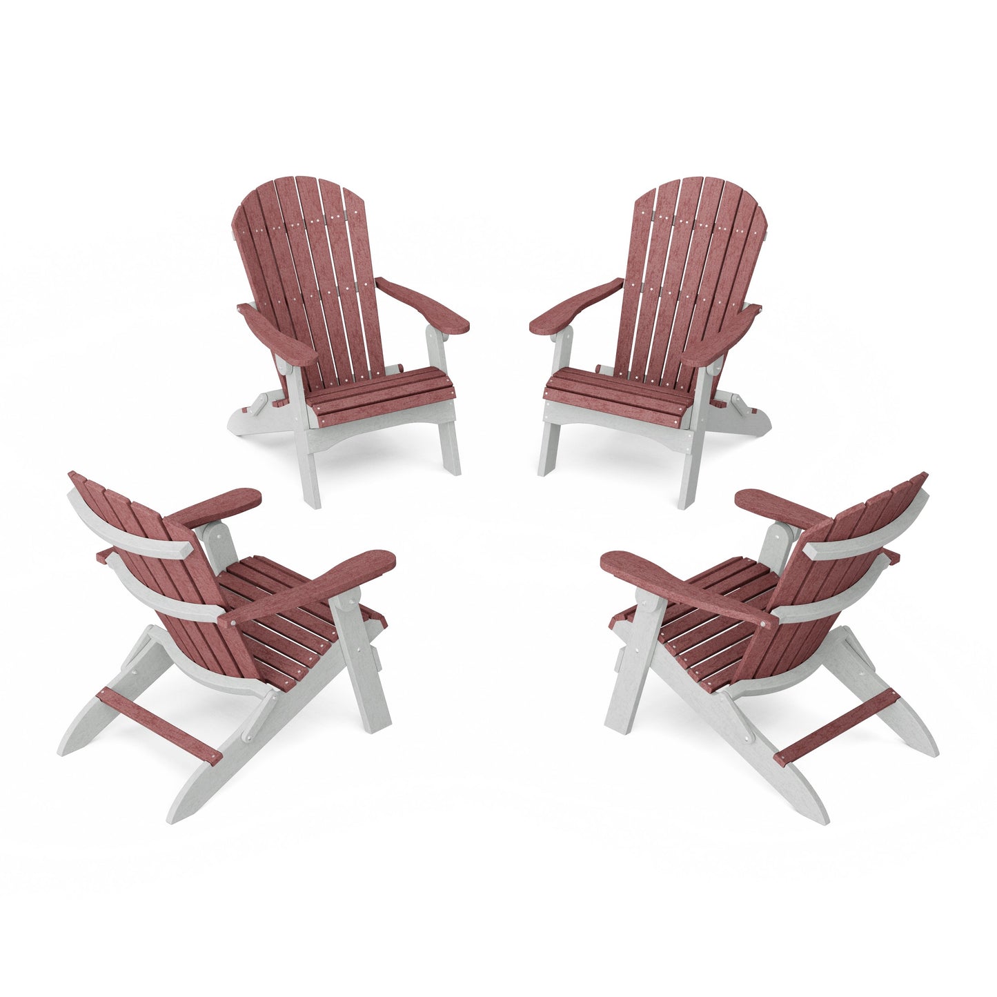 Heritage Folding Adirondack Chairs Set of 4