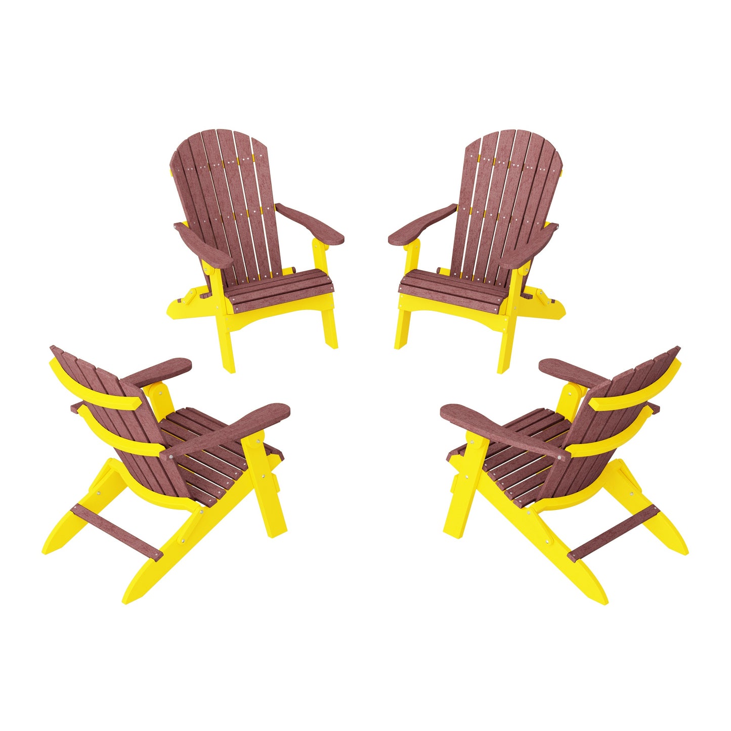 Heritage Folding Adirondack Chairs Set of 4