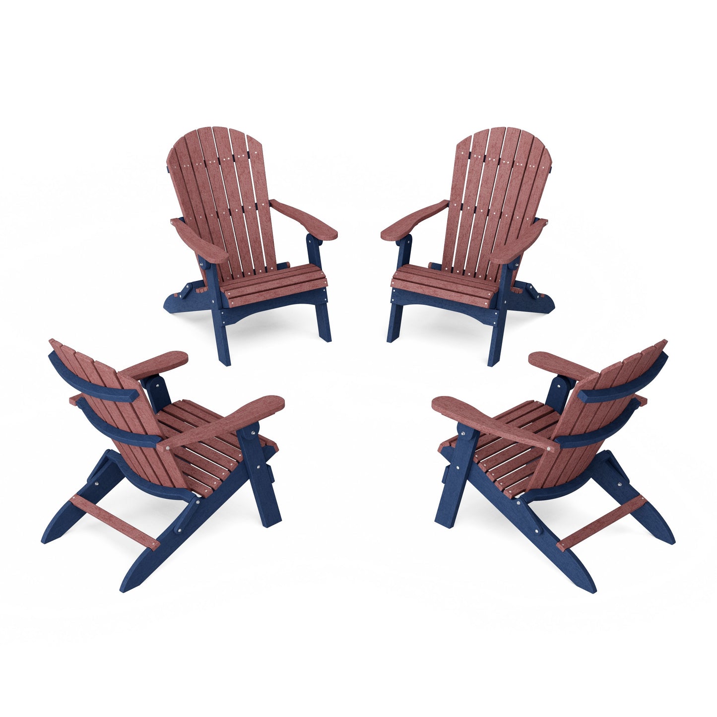Heritage Folding Adirondack Chairs Set of 4
