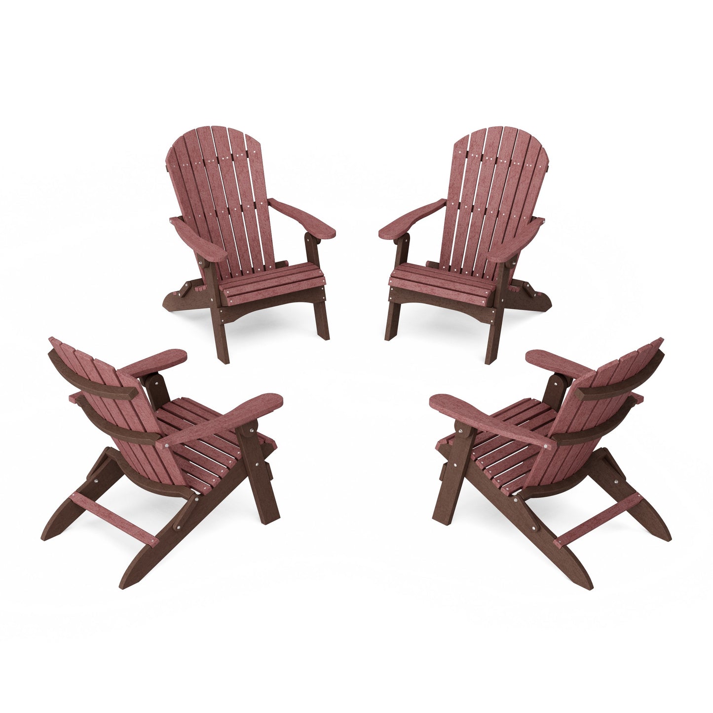 Heritage Folding Adirondack Chairs Set of 4