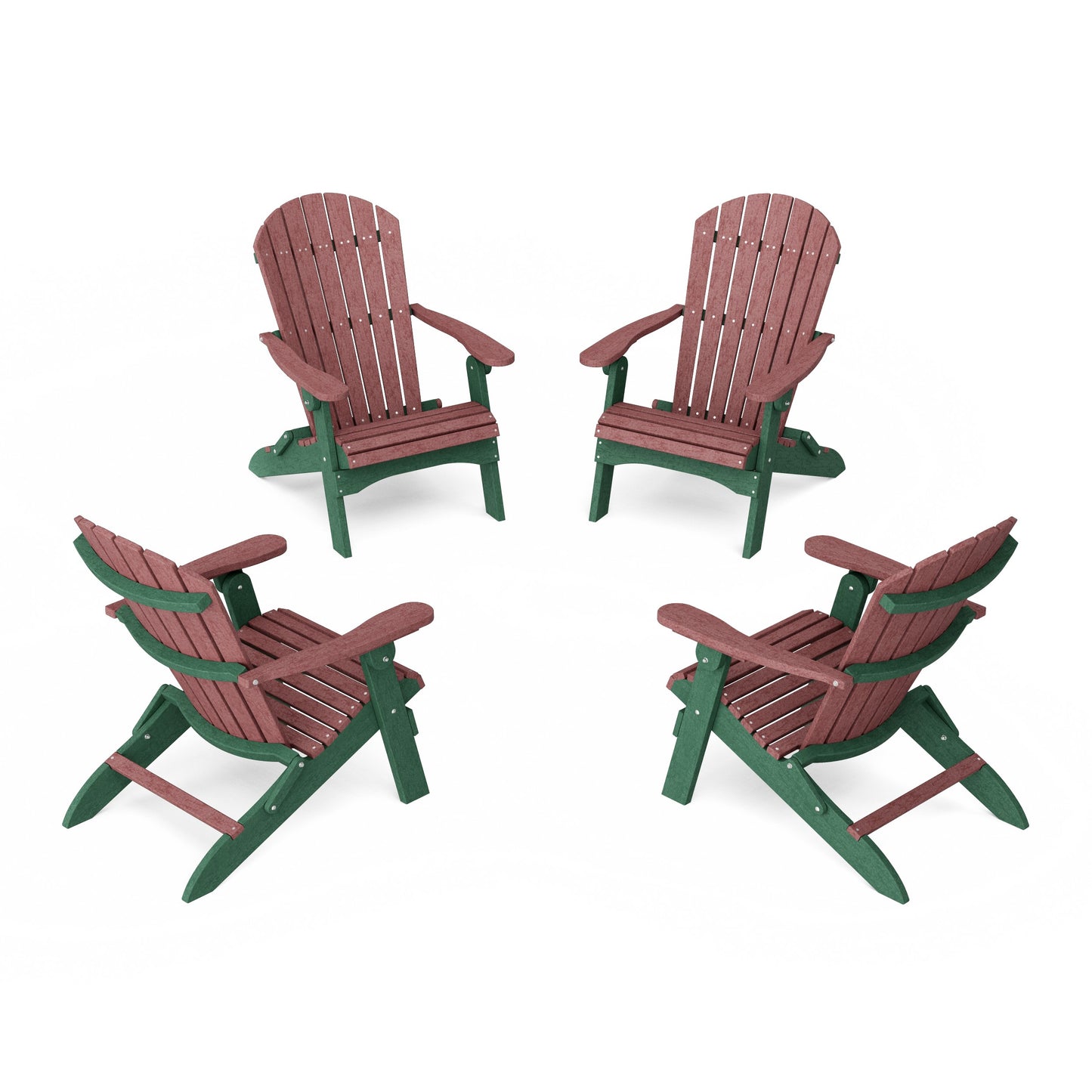 Heritage Folding Adirondack Chairs Set of 4