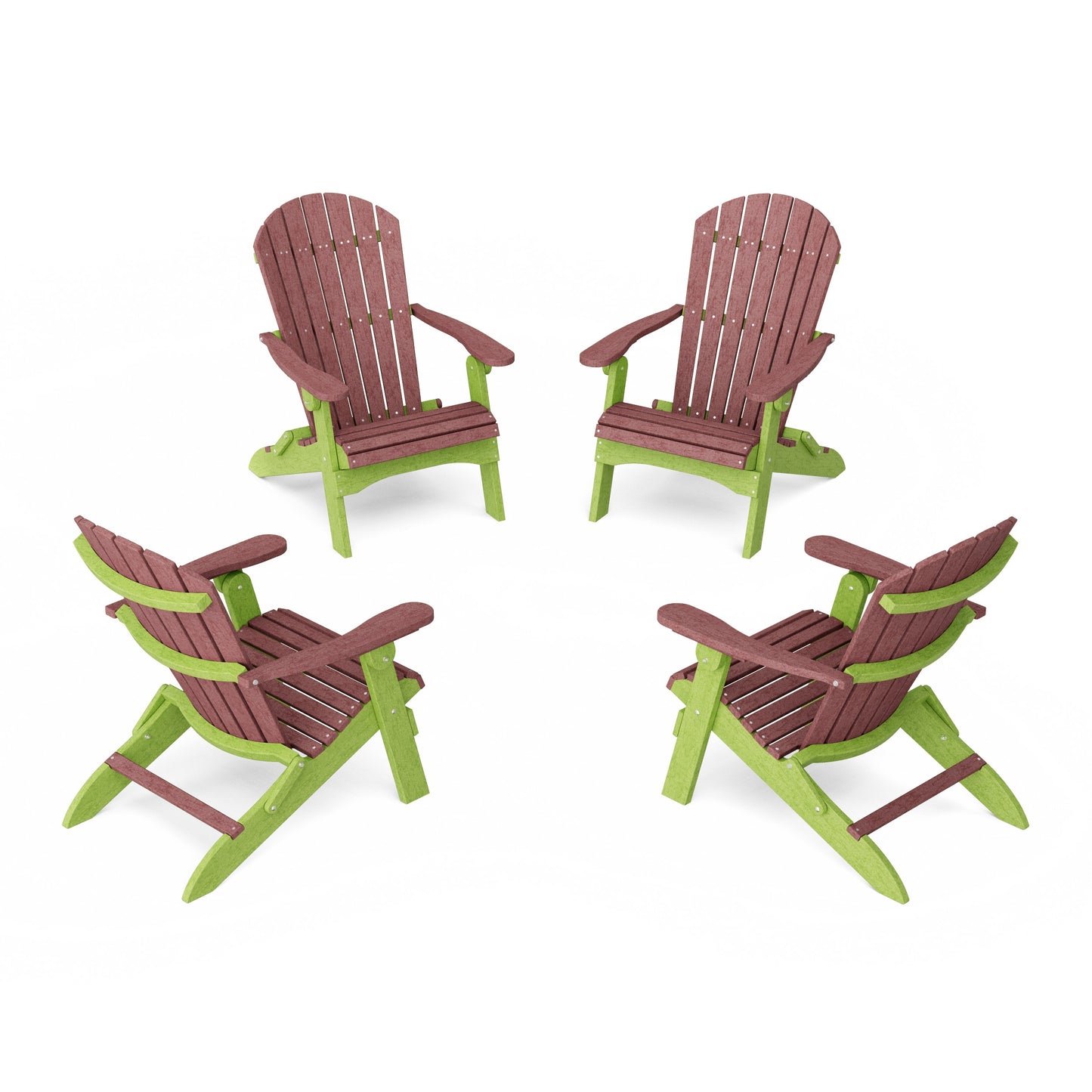 Heritage Folding Adirondack Chairs Set of 4