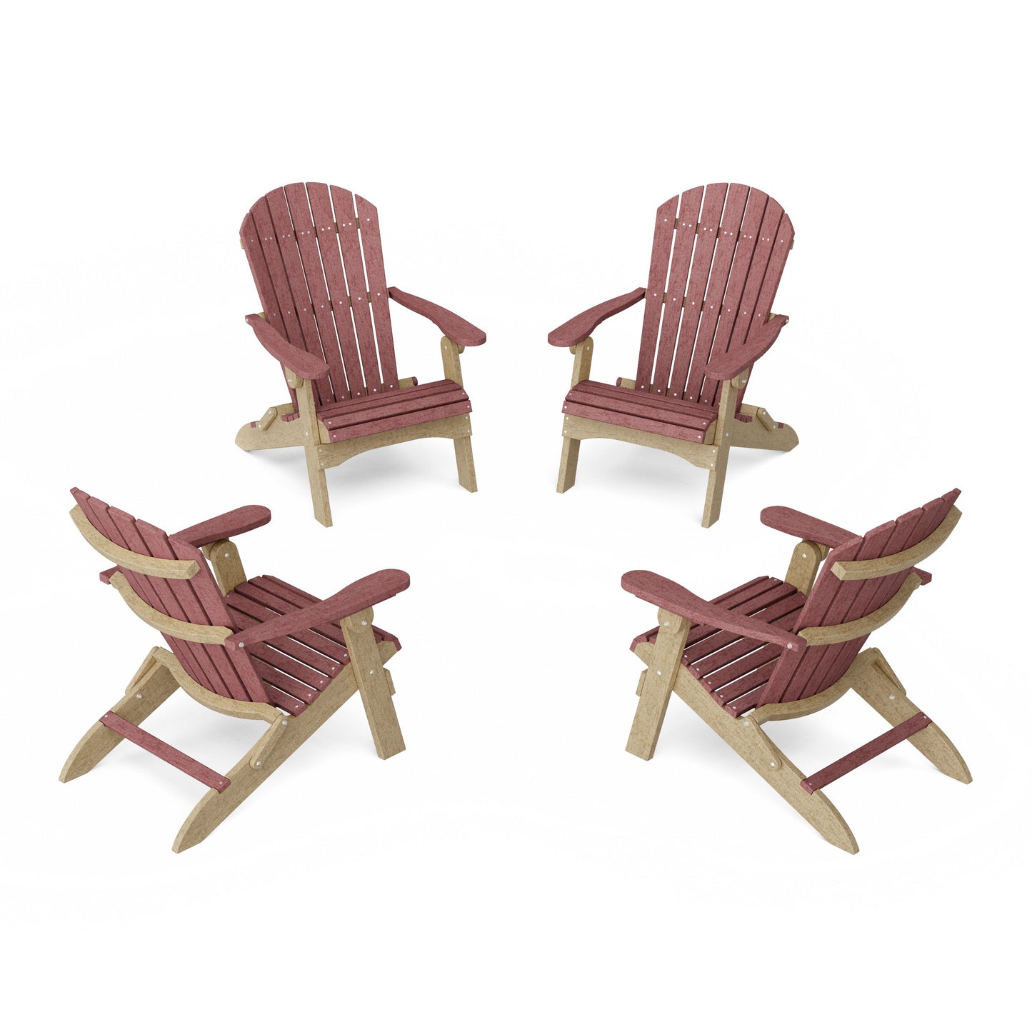 Heritage Folding Adirondack Chairs Set of 4
