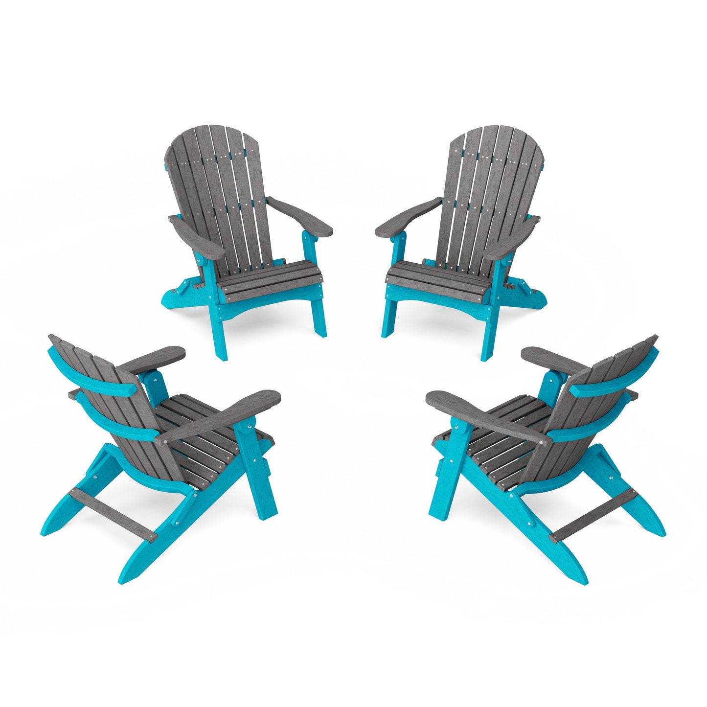 Heritage Folding Adirondack Chairs Set of 4