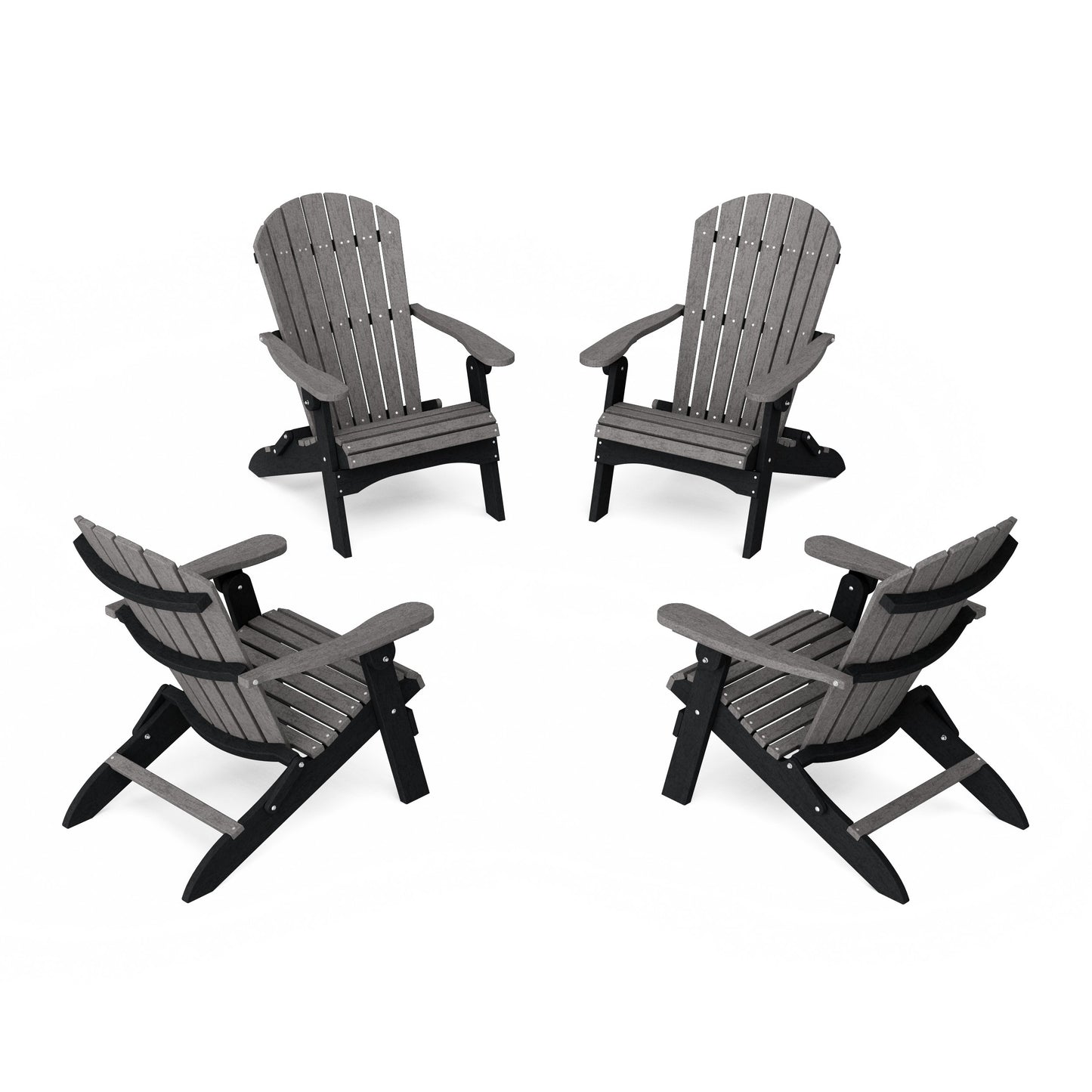 Heritage Folding Adirondack Chairs Set of 4