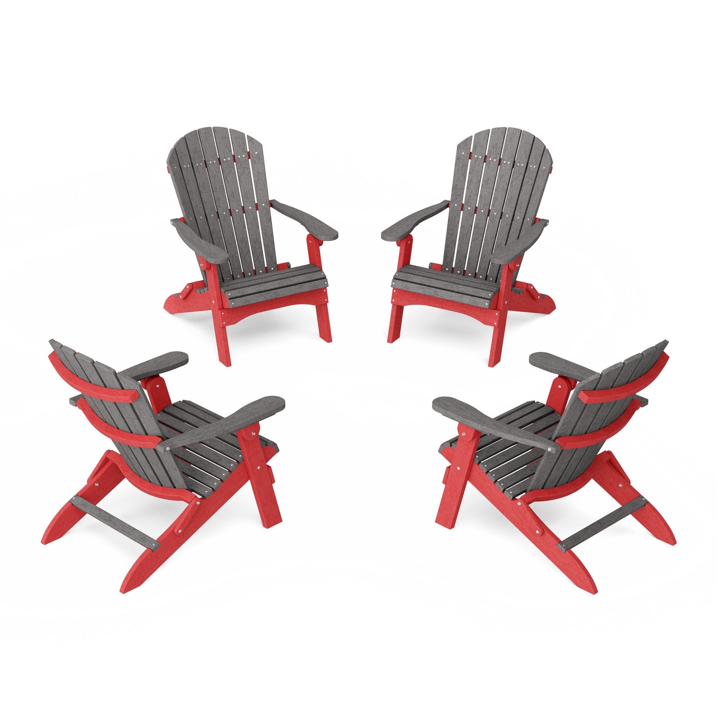 Heritage Folding Adirondack Chairs Set of 4
