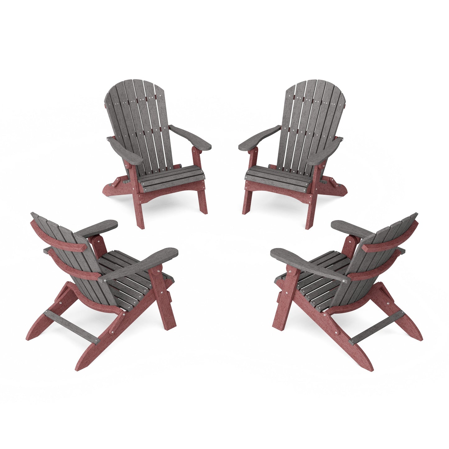Heritage Folding Adirondack Chairs Set of 4