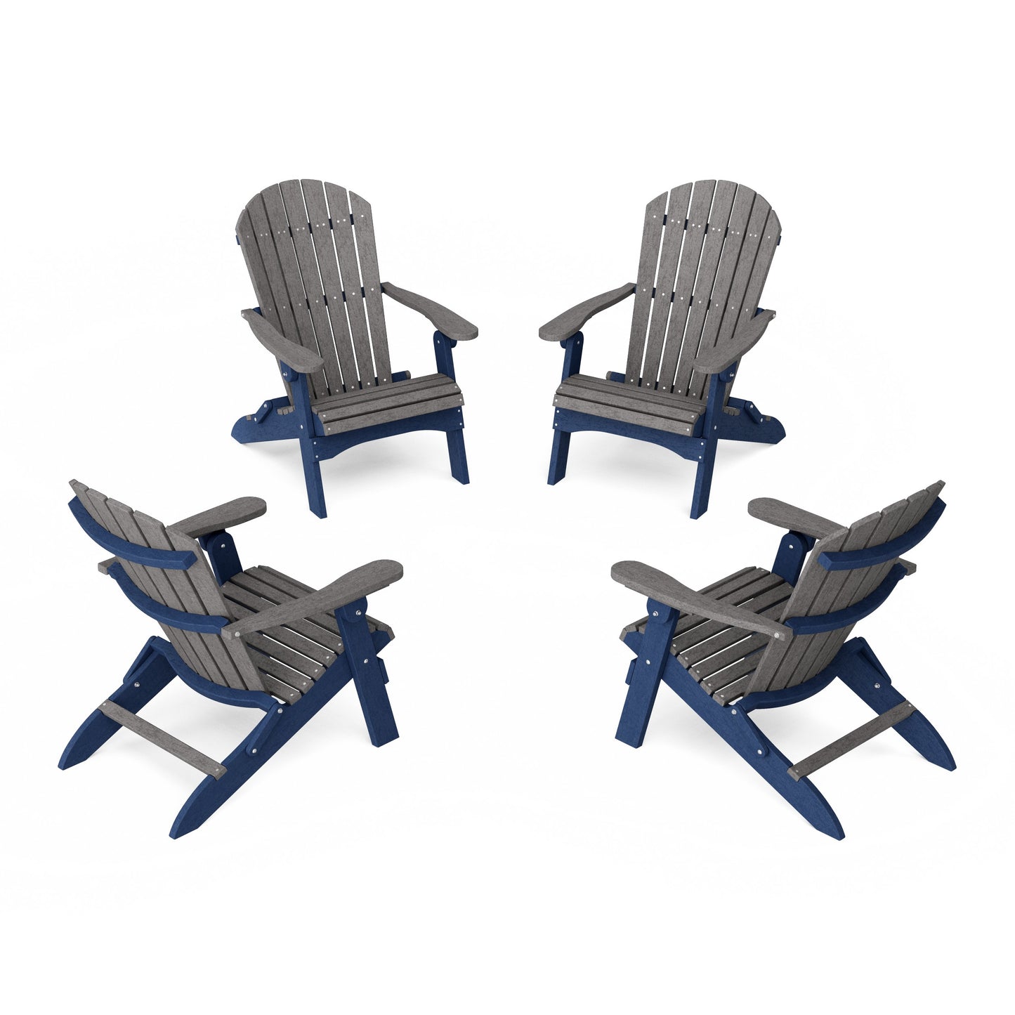 Heritage Folding Adirondack Chairs Set of 4