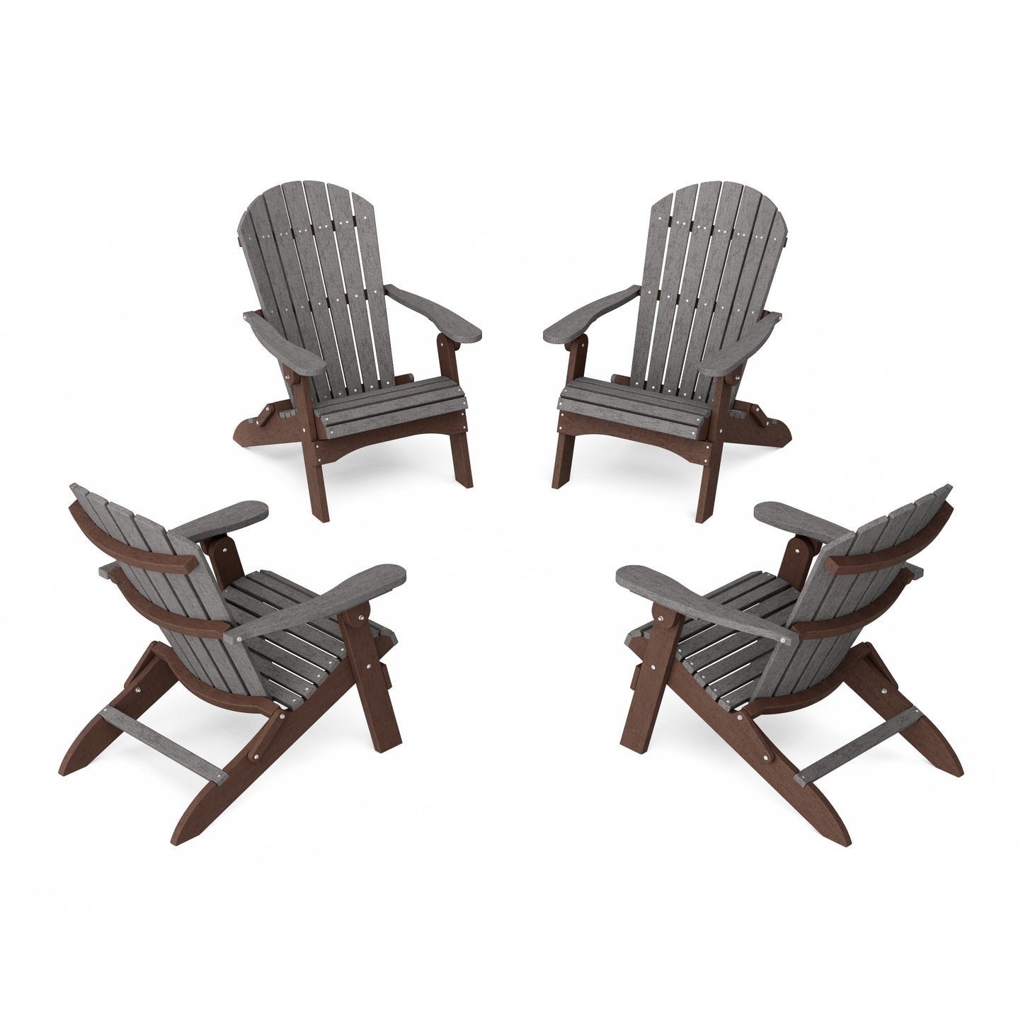 Heritage Folding Adirondack Chairs Set of 4