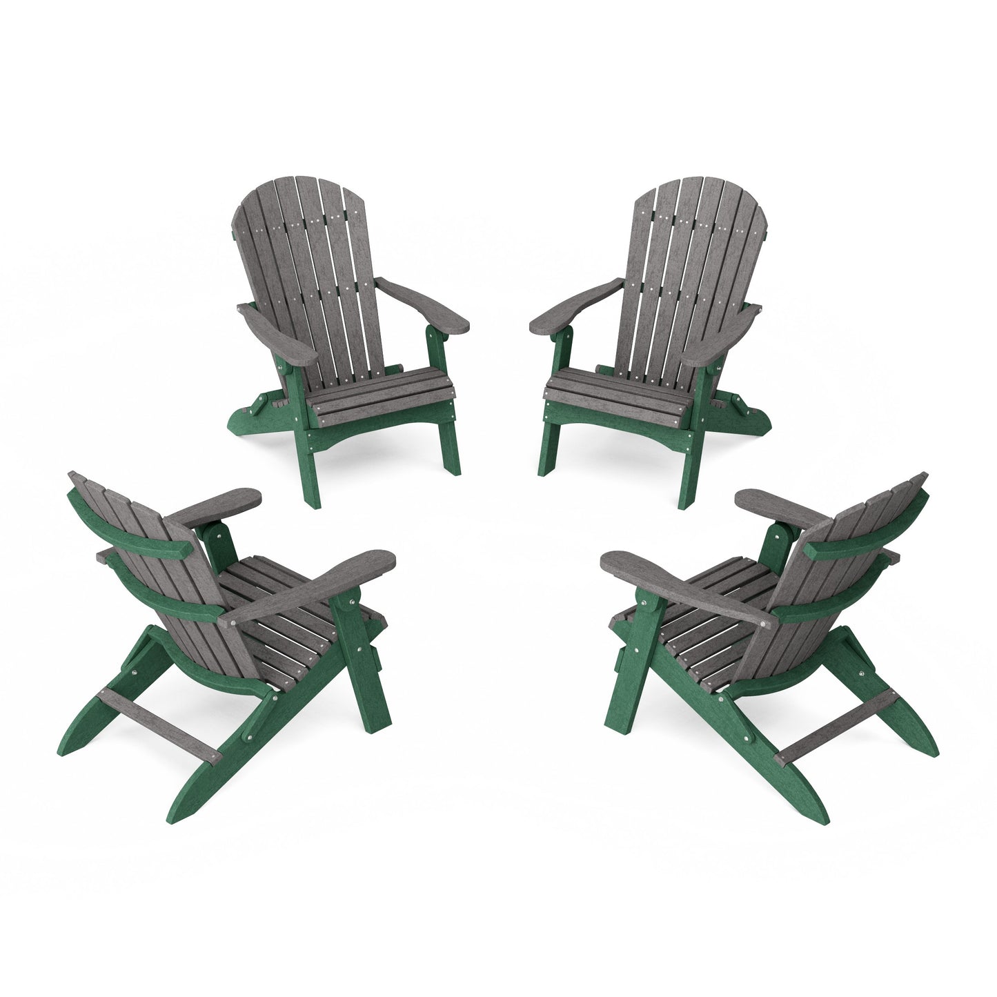 Heritage Folding Adirondack Chairs Set of 4