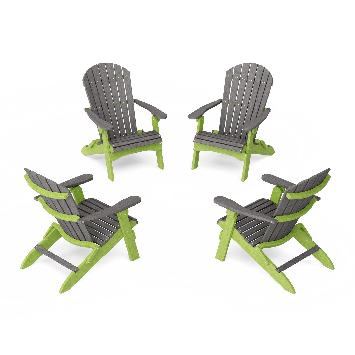 Heritage Folding Adirondack Chairs Set of 4