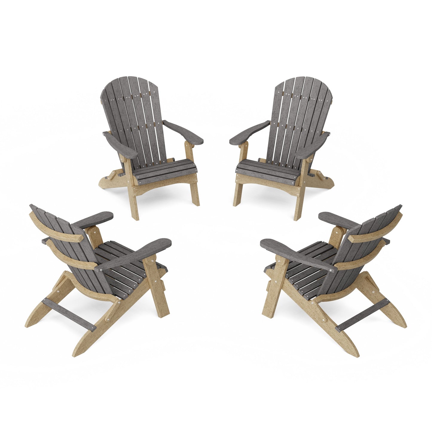Heritage Folding Adirondack Chairs Set of 4