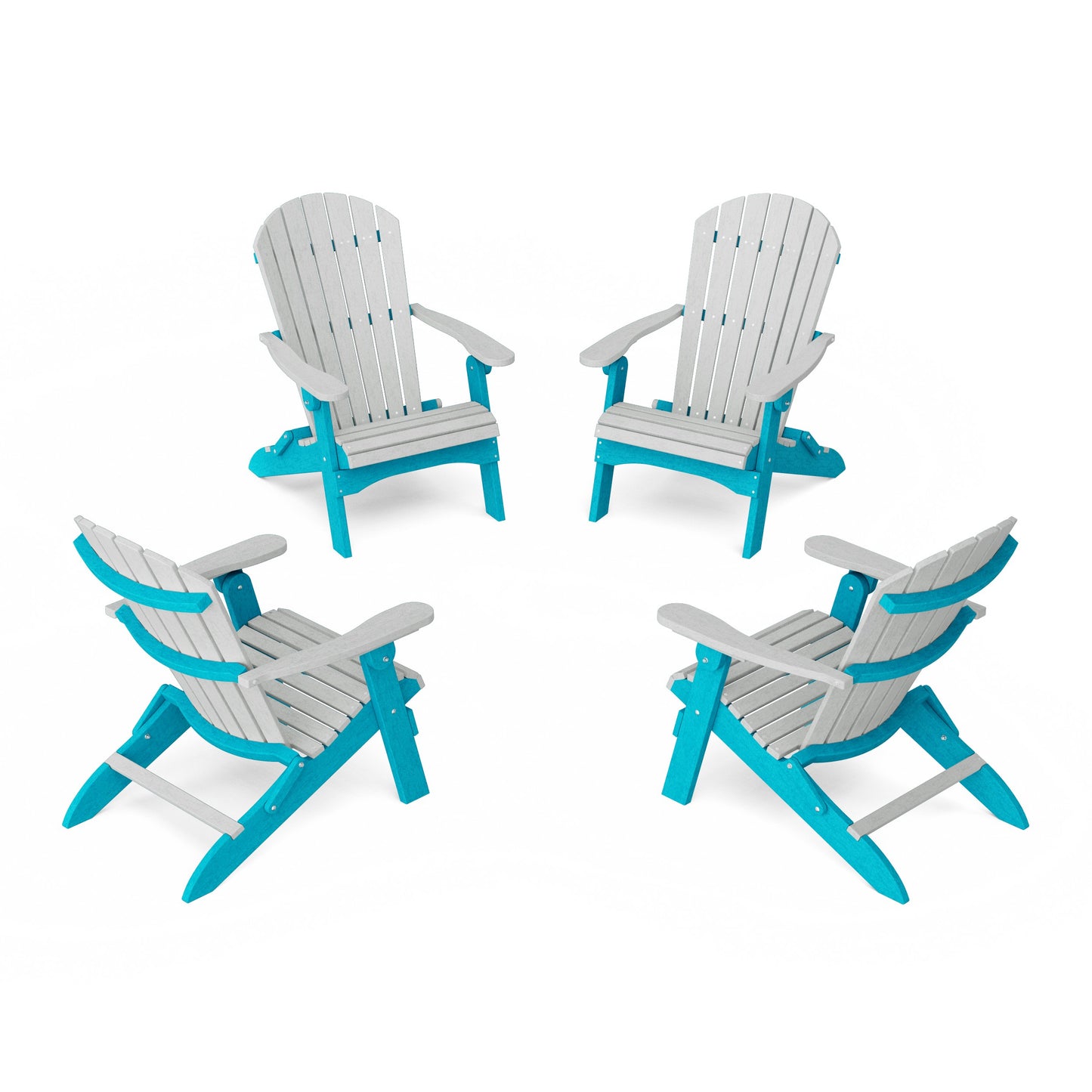 Heritage Folding Adirondack Chairs Set of 4