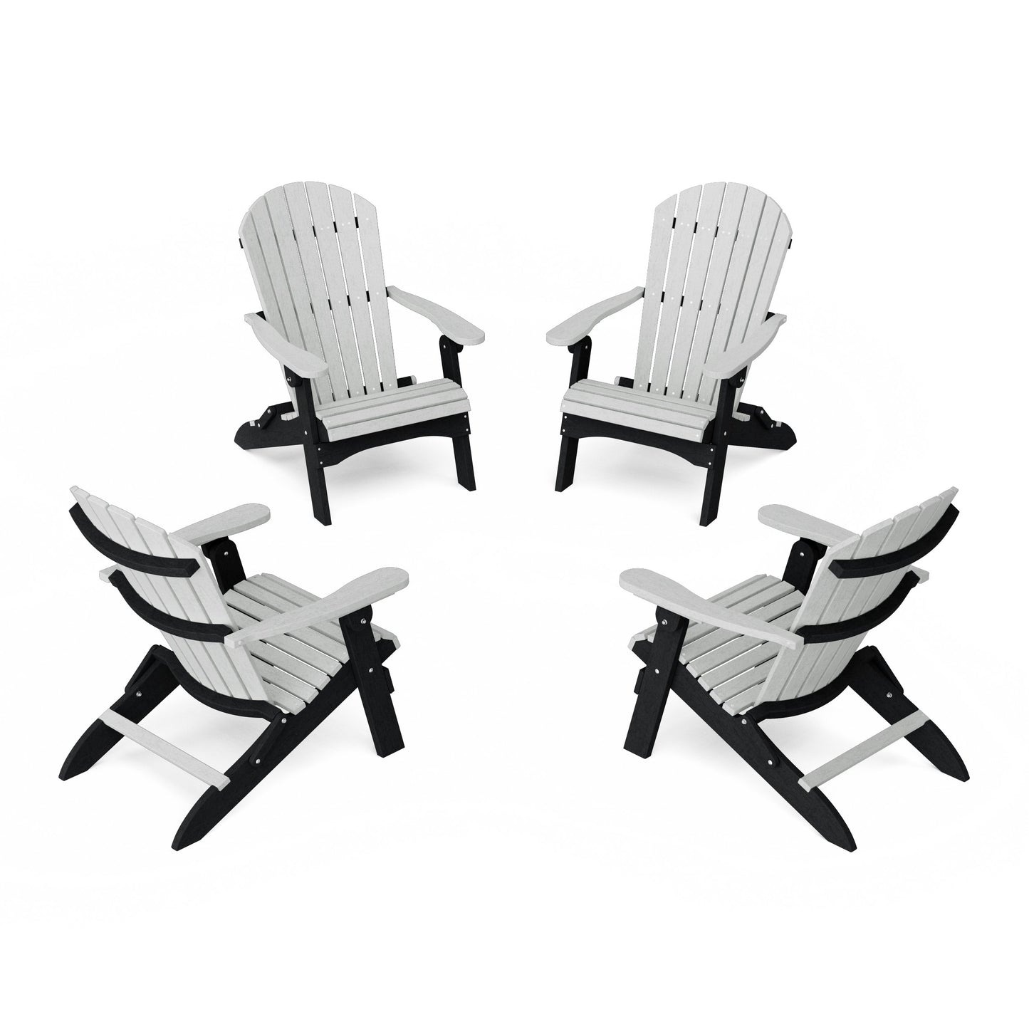 Heritage Folding Adirondack Chairs Set of 4