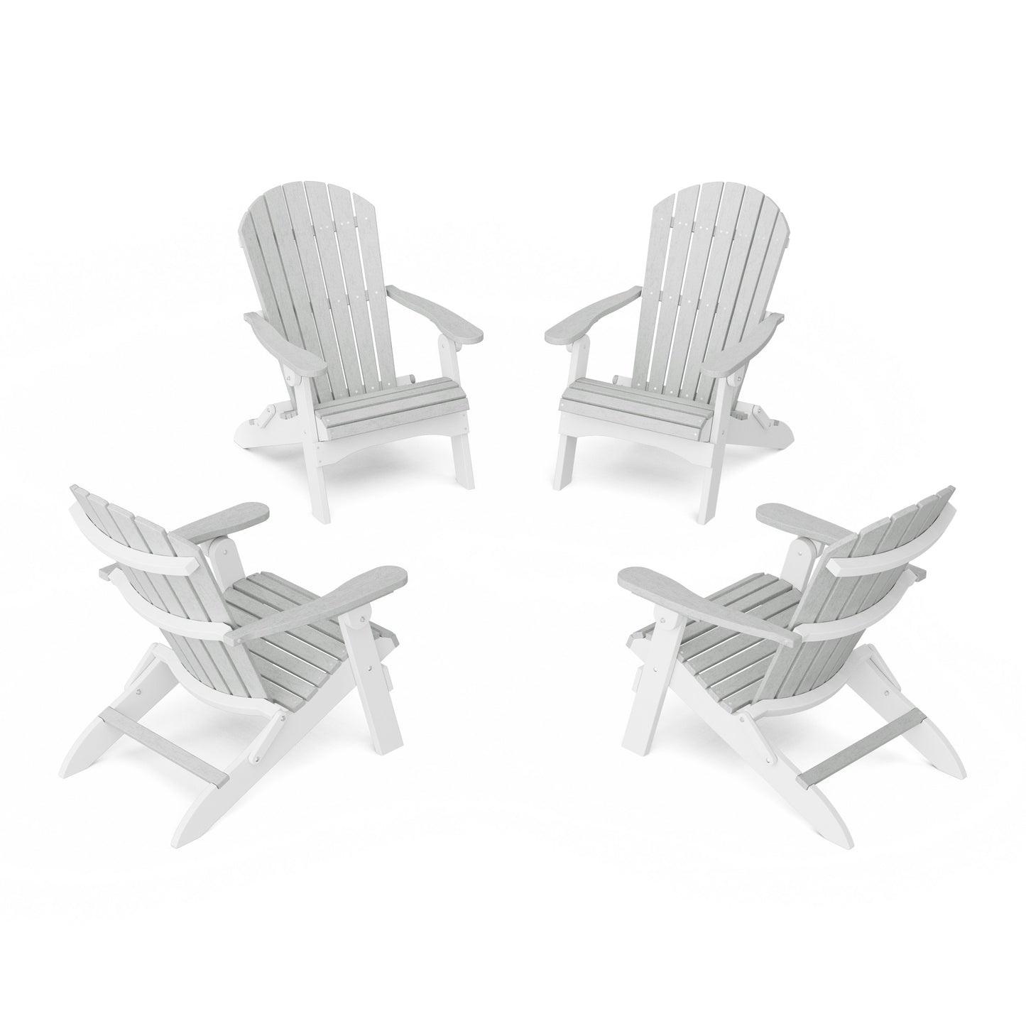 Heritage Folding Adirondack Chairs Set of 4