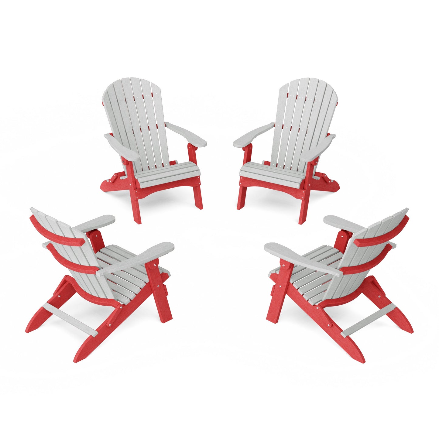 Heritage Folding Adirondack Chairs Set of 4