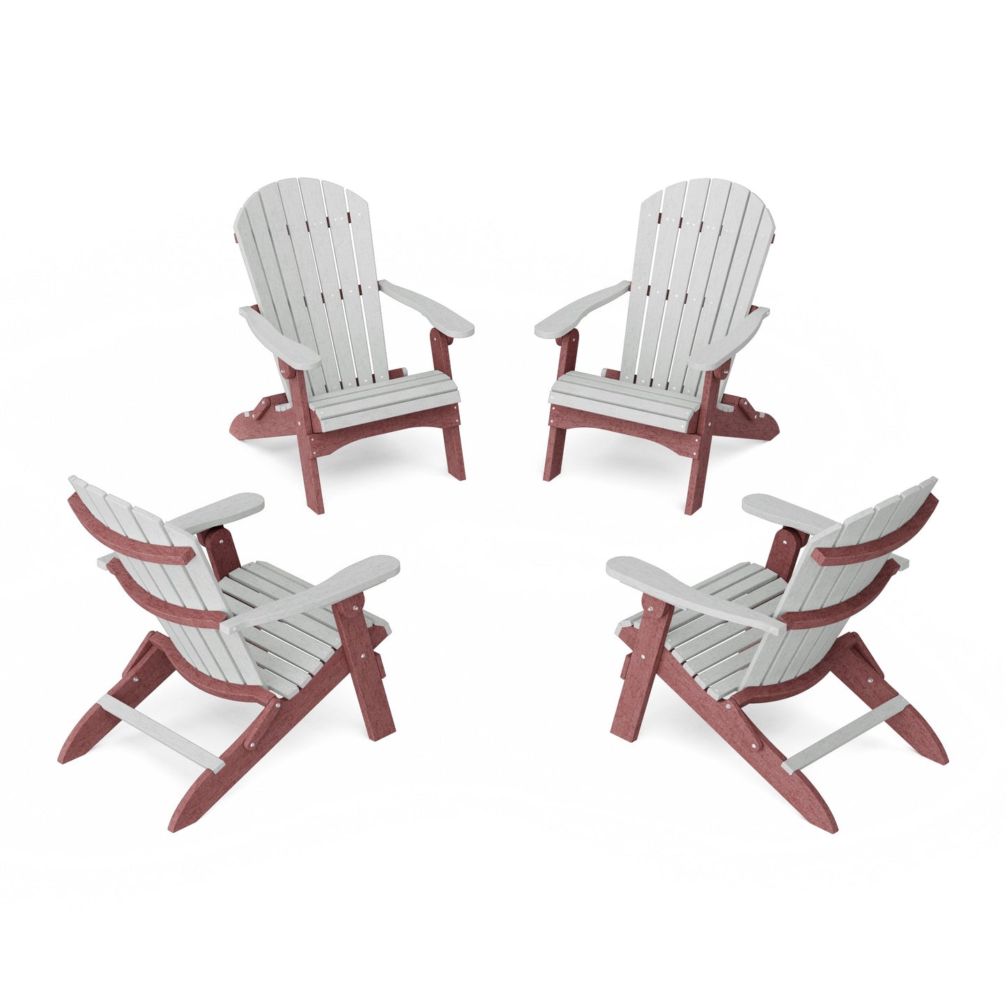 Heritage Folding Adirondack Chairs Set of 4