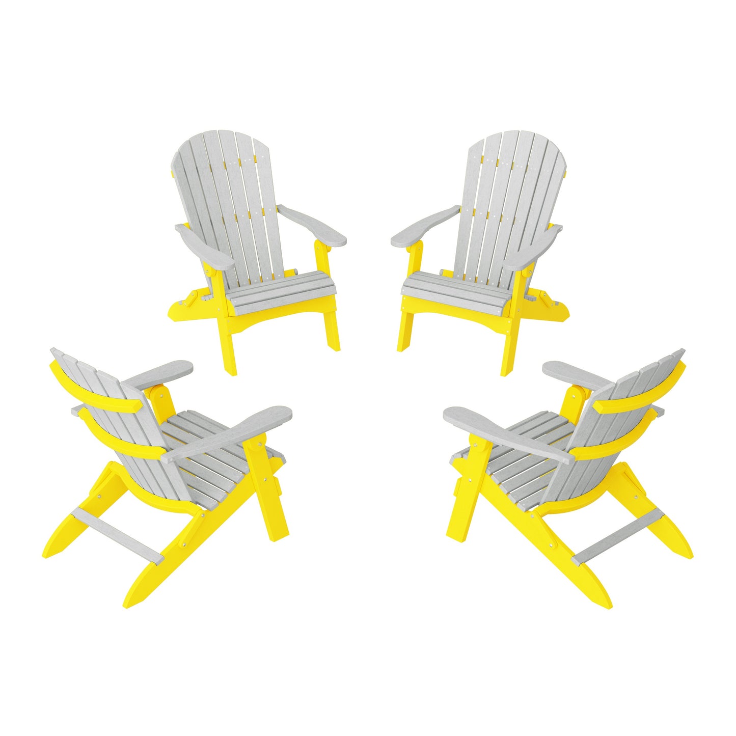 Heritage Folding Adirondack Chairs Set of 4