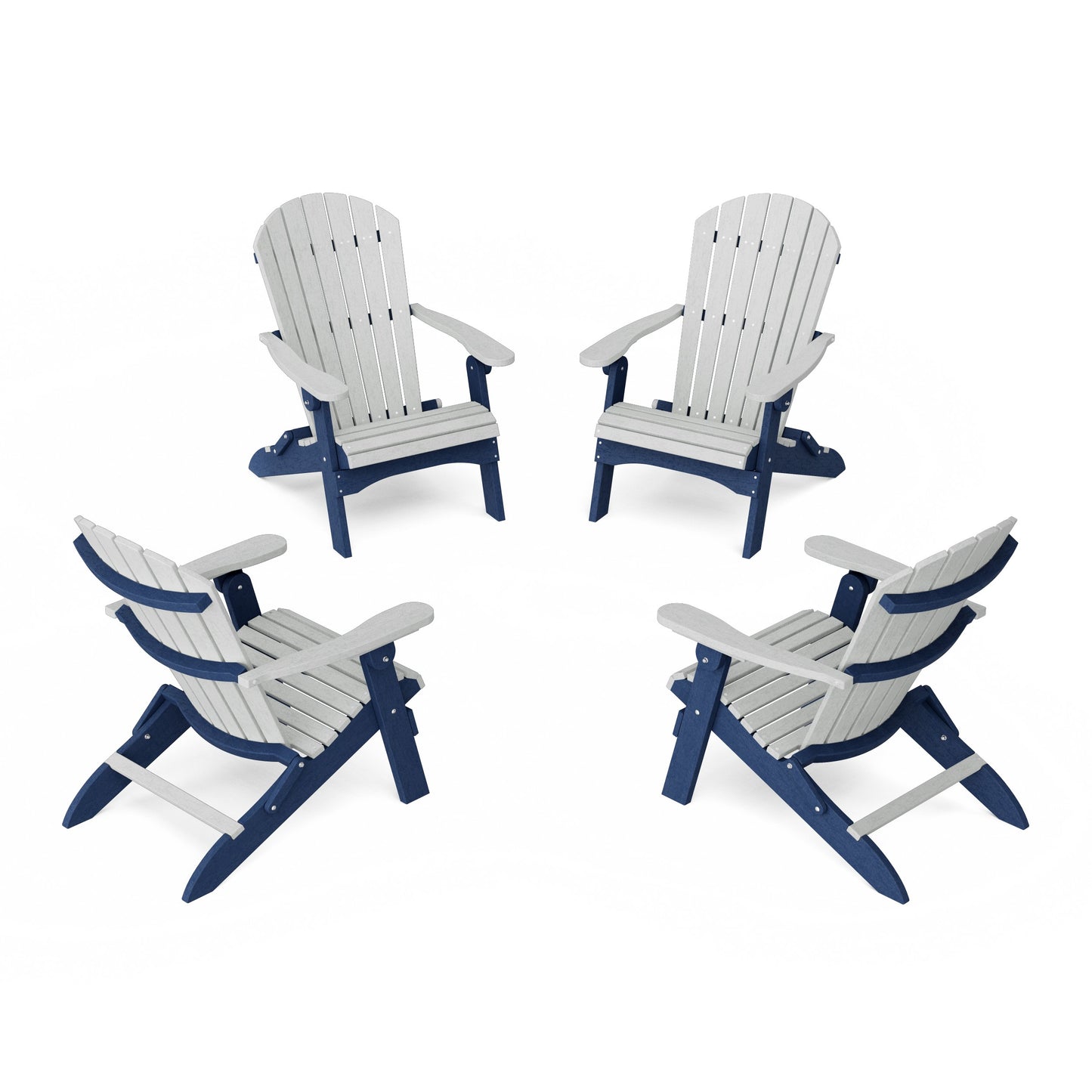 Heritage Folding Adirondack Chairs Set of 4