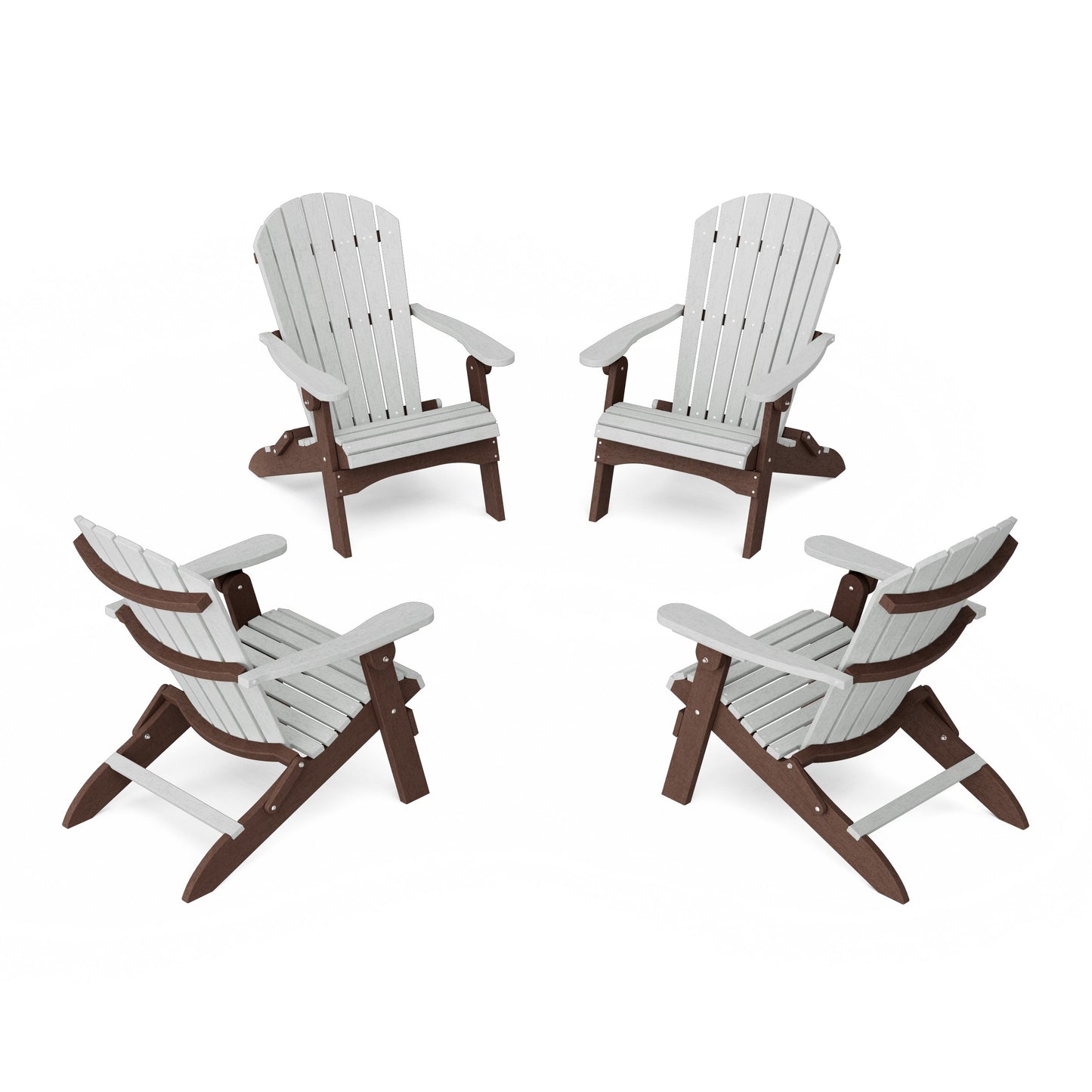 Heritage Folding Adirondack Chairs Set of 4
