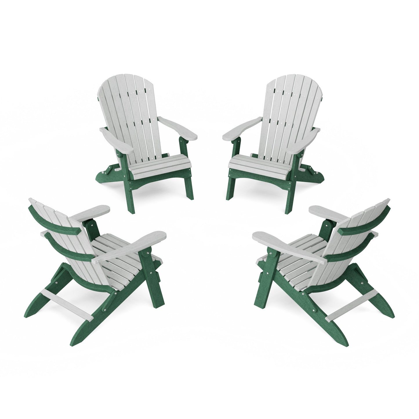 Heritage Folding Adirondack Chairs Set of 4