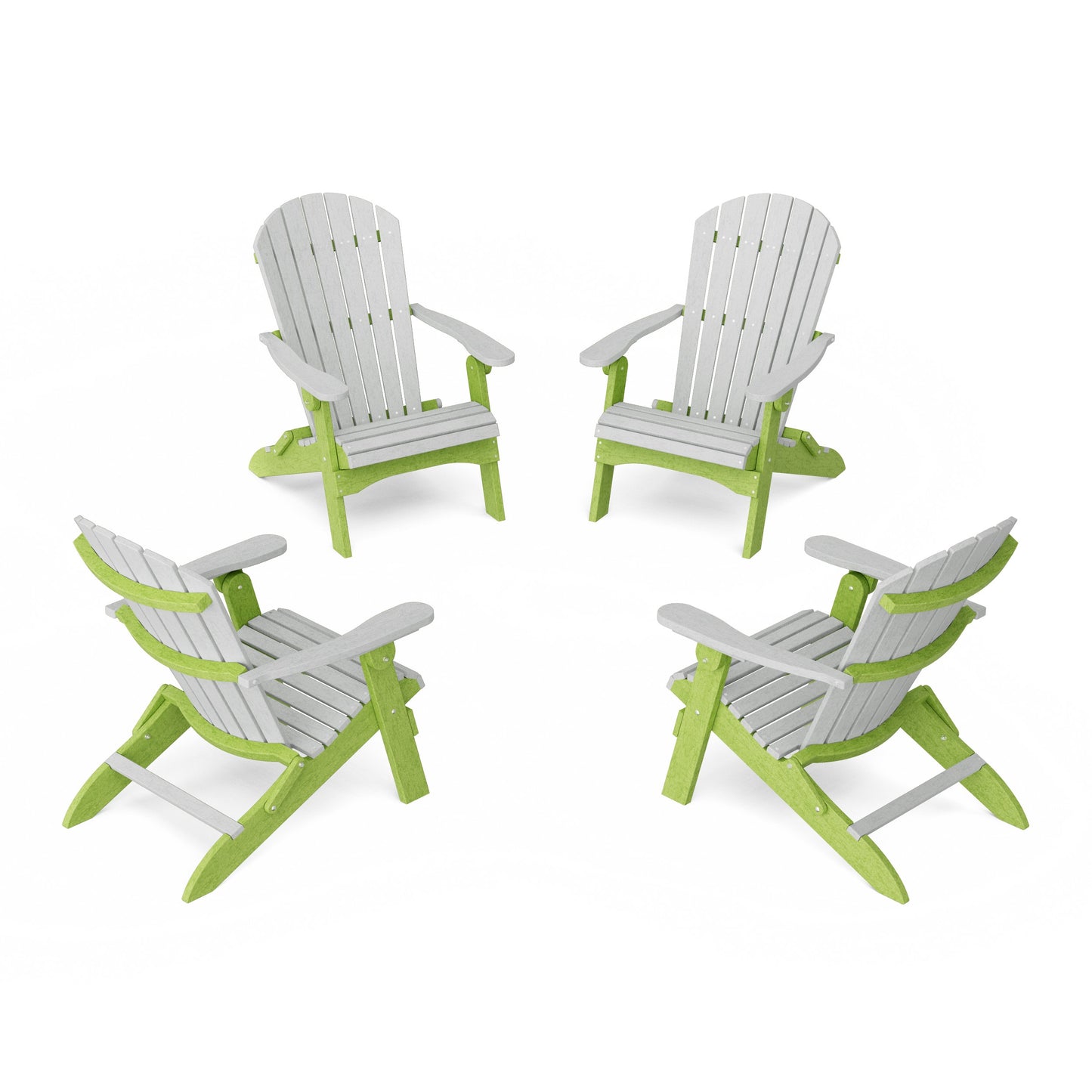 Heritage Folding Adirondack Chairs Set of 4