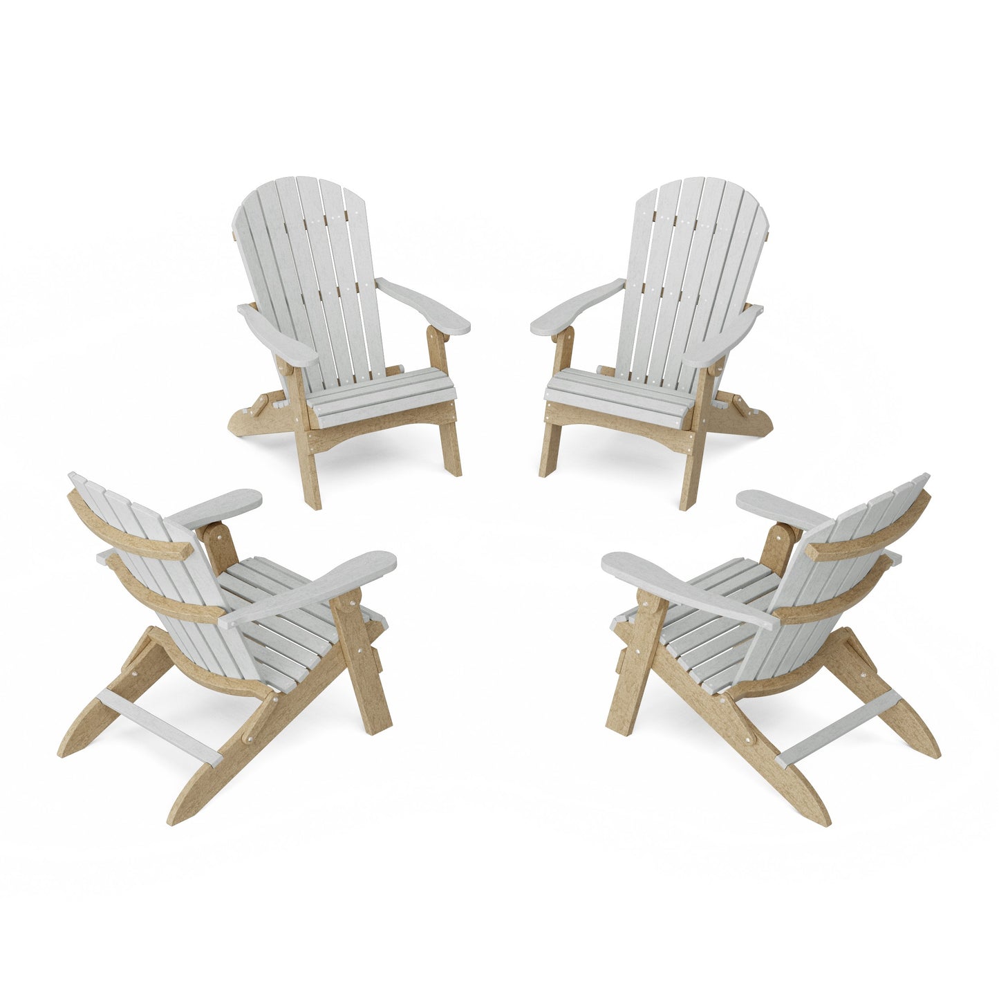 Heritage Folding Adirondack Chairs Set of 4