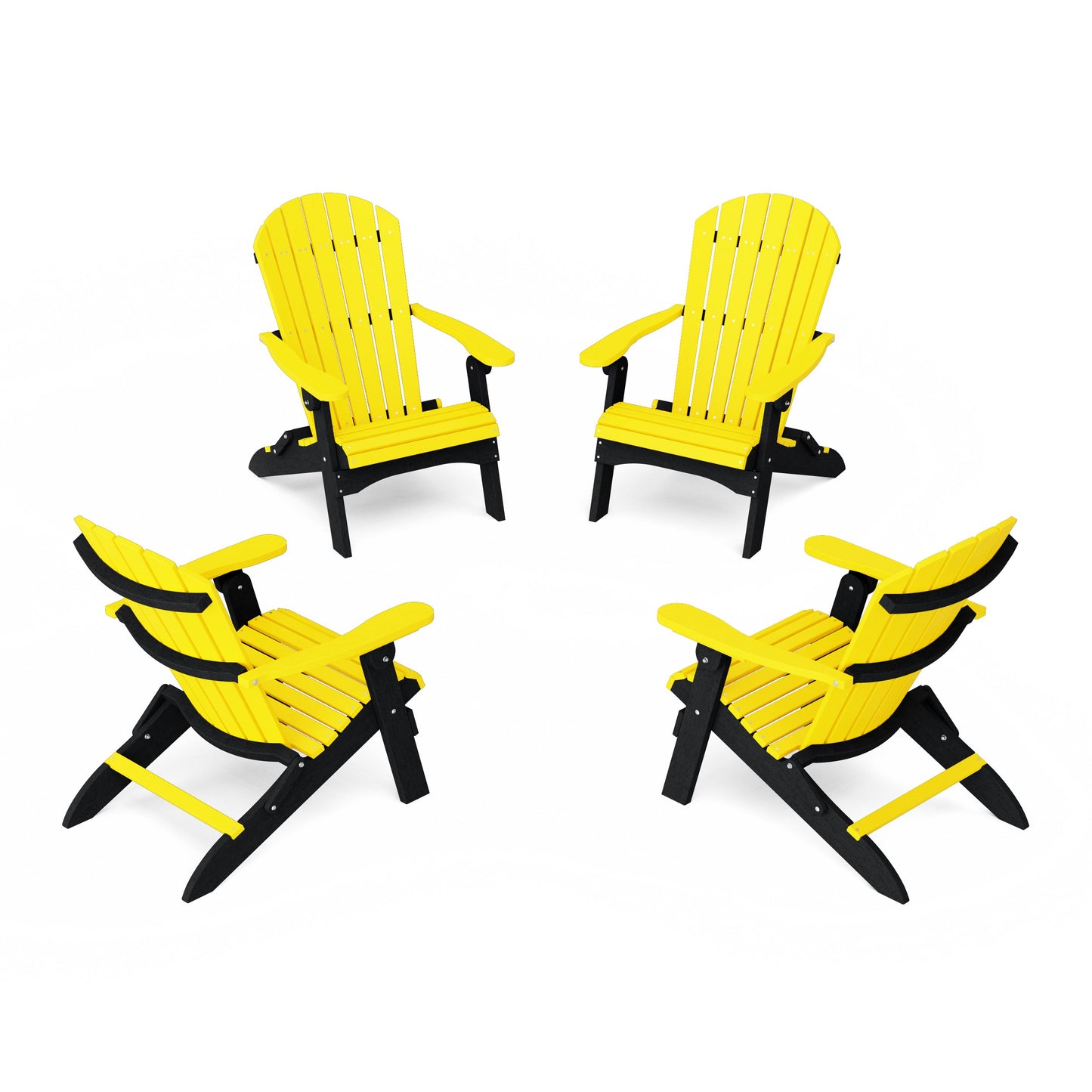 Heritage Folding Adirondack Chairs Set of 4