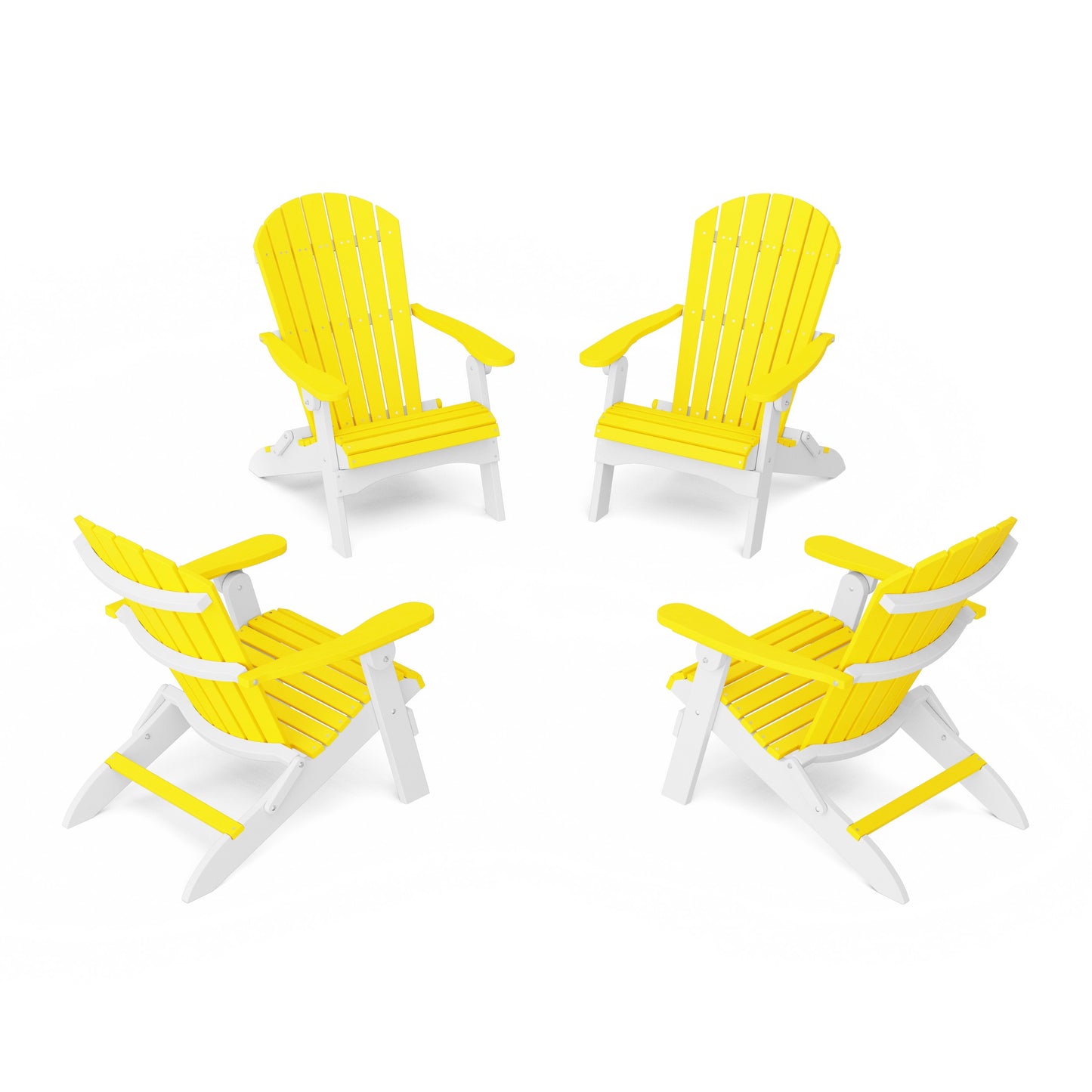 Heritage Folding Adirondack Chairs Set of 4