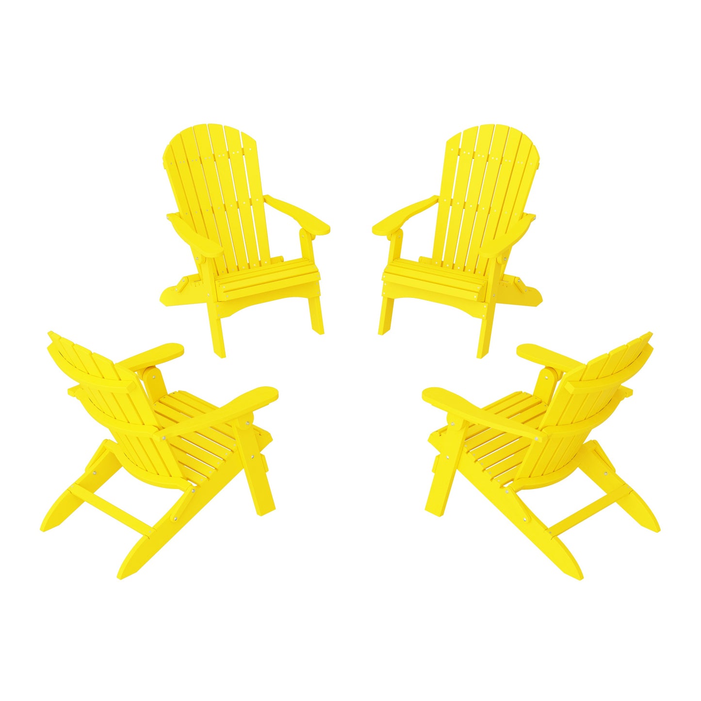 Heritage Folding Adirondack Chairs Set of 4