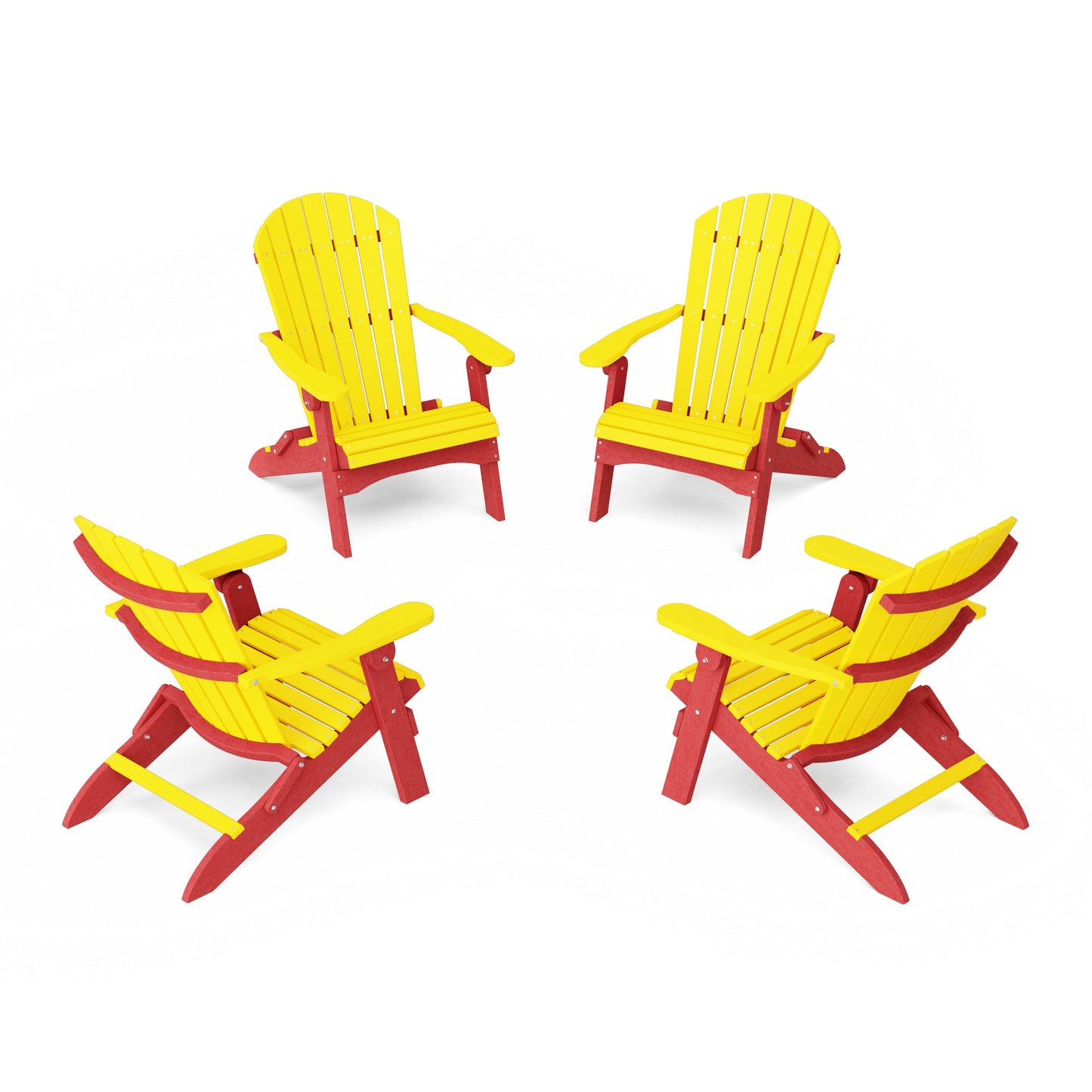 Heritage Folding Adirondack Chairs Set of 4