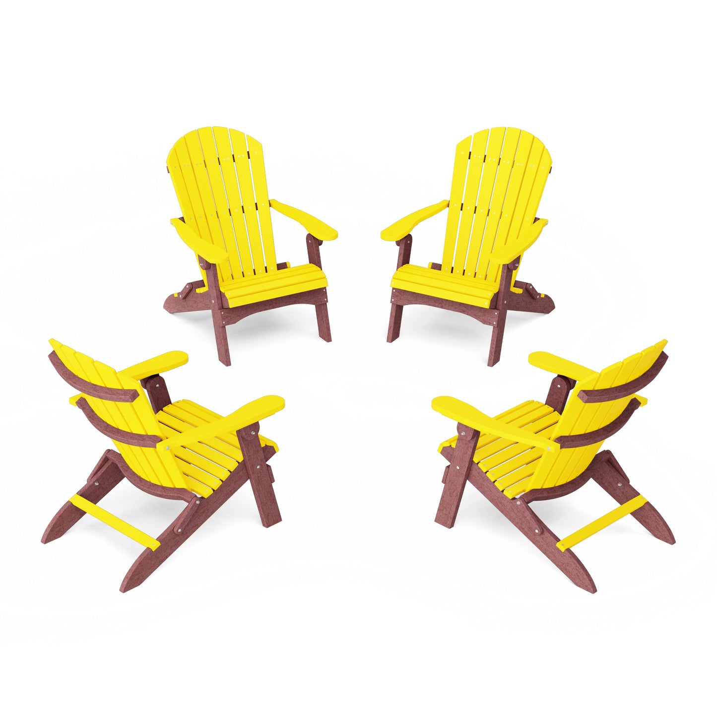 Heritage Folding Adirondack Chairs Set of 4