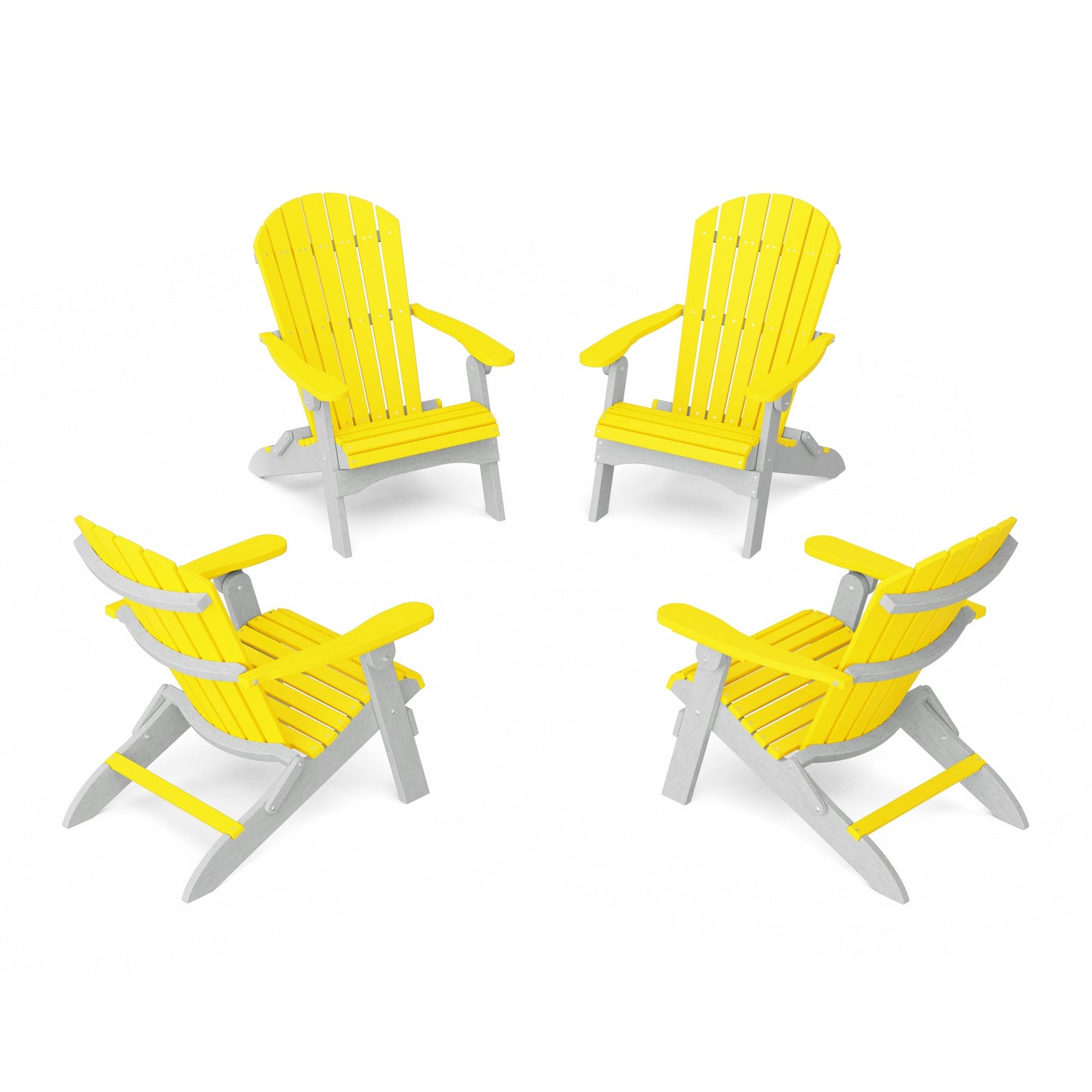 Heritage Folding Adirondack Chairs Set of 4