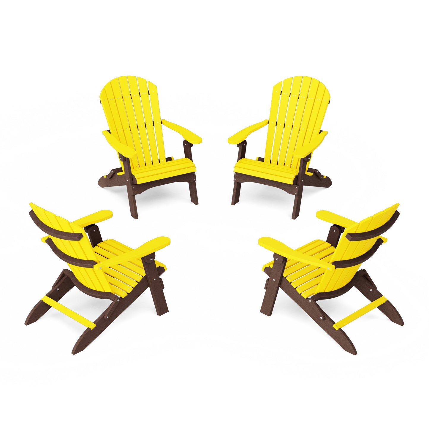 Heritage Folding Adirondack Chairs Set of 4