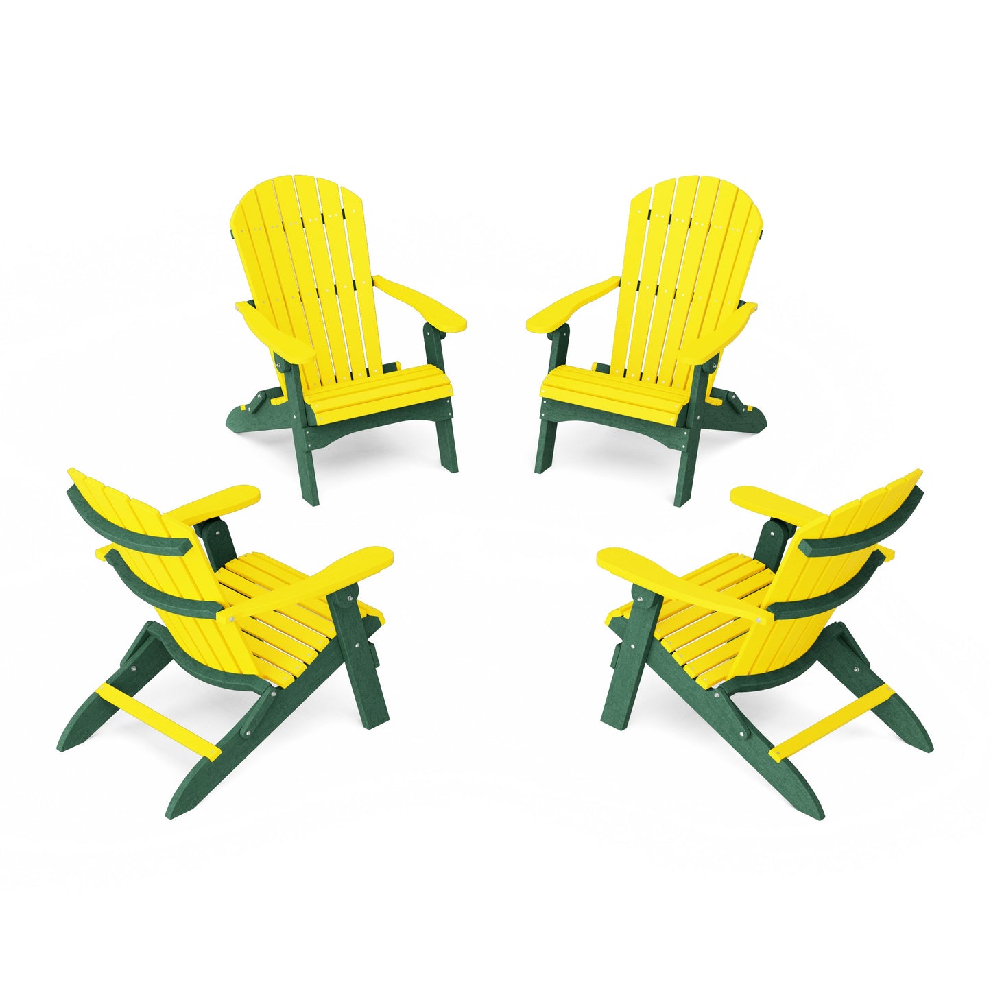 Heritage Folding Adirondack Chairs Set of 4
