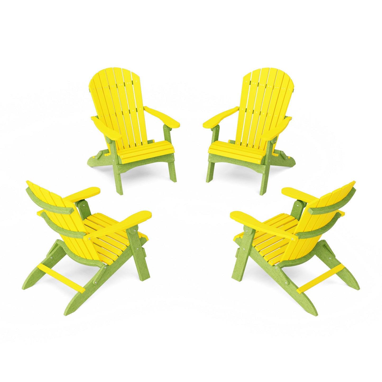 Heritage Folding Adirondack Chairs Set of 4