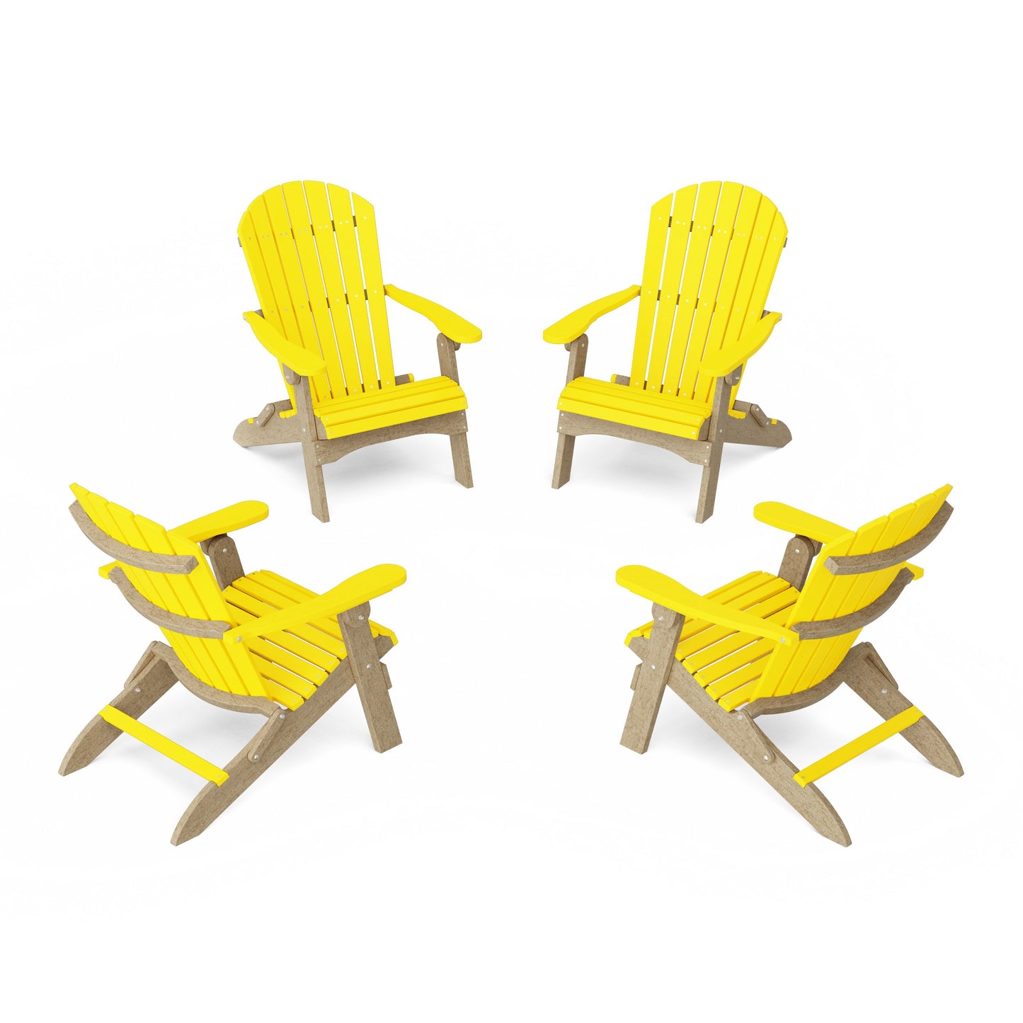Heritage Folding Adirondack Chairs Set of 4