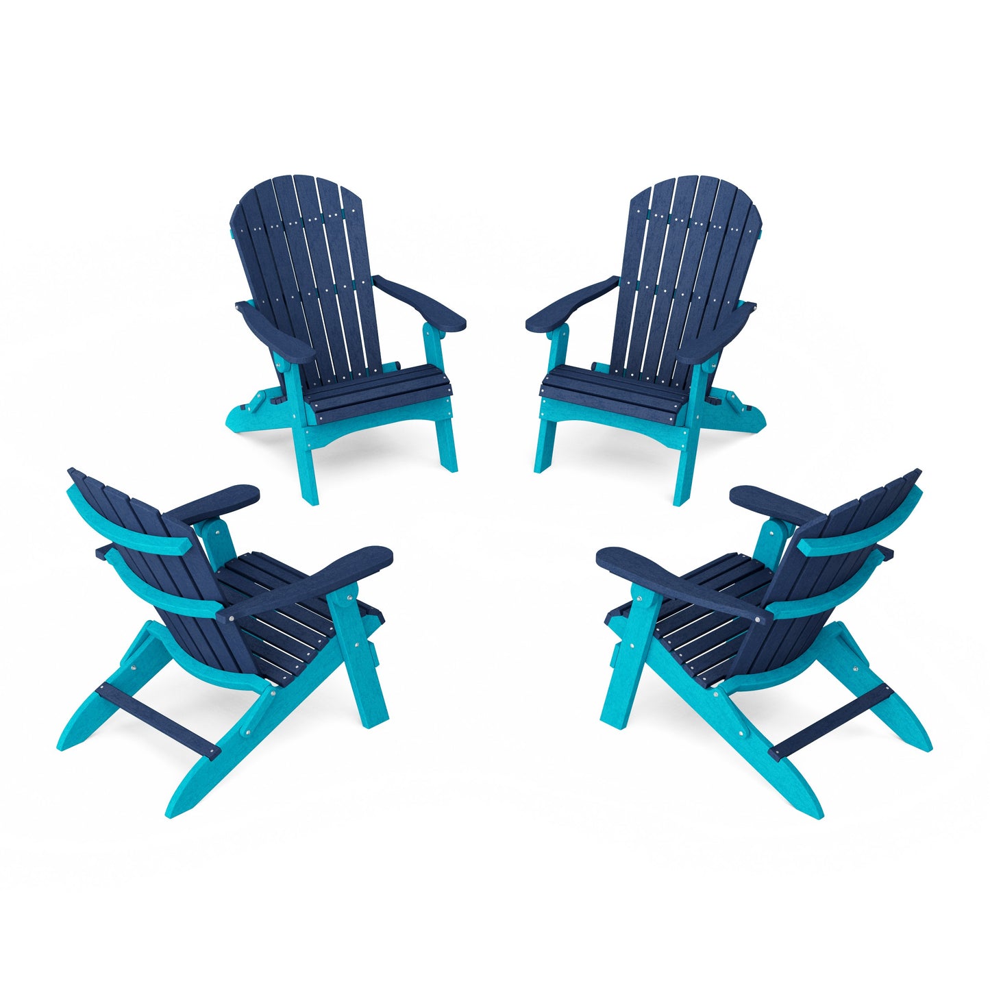Heritage Folding Adirondack Chairs Set of 4