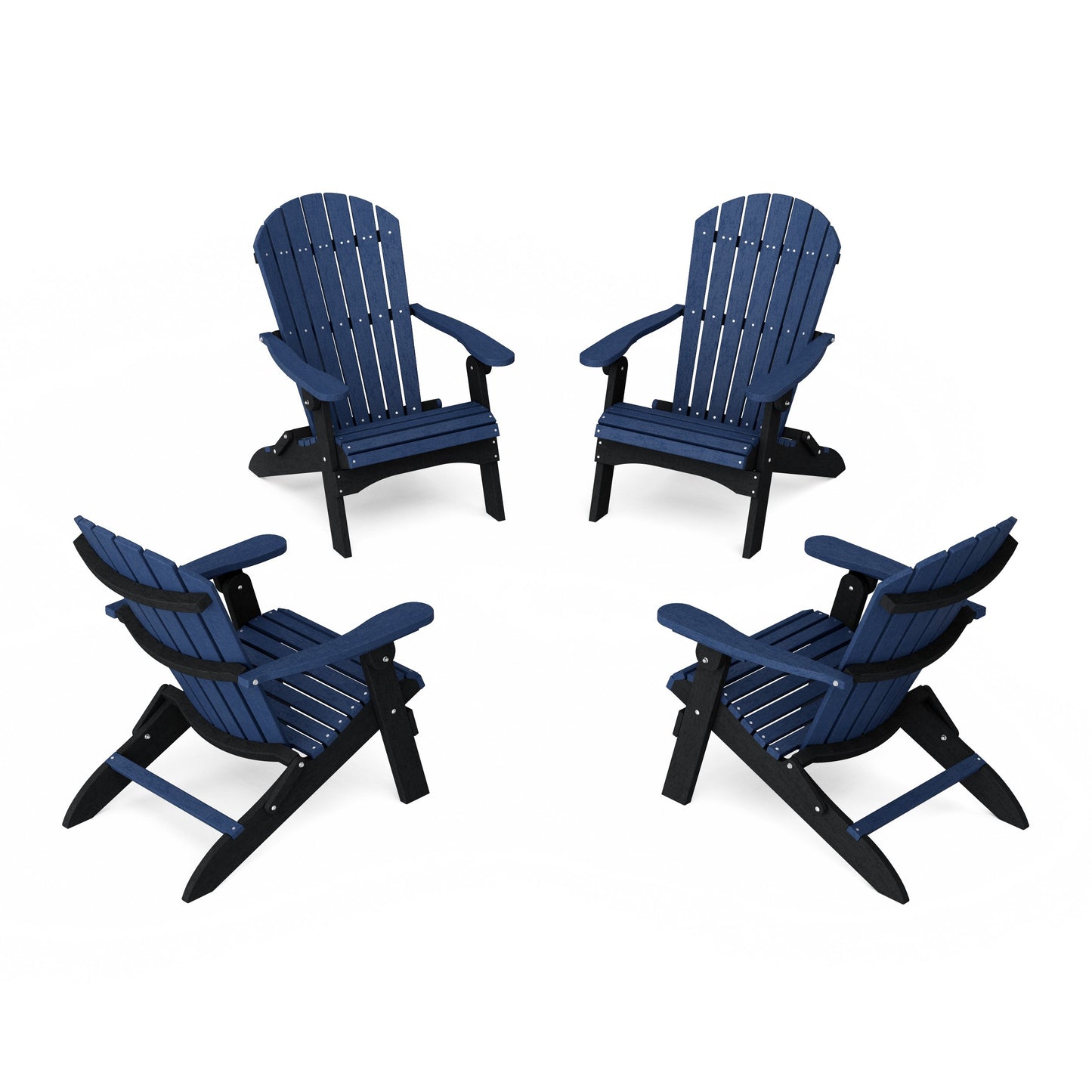 Heritage Folding Adirondack Chairs Set of 4