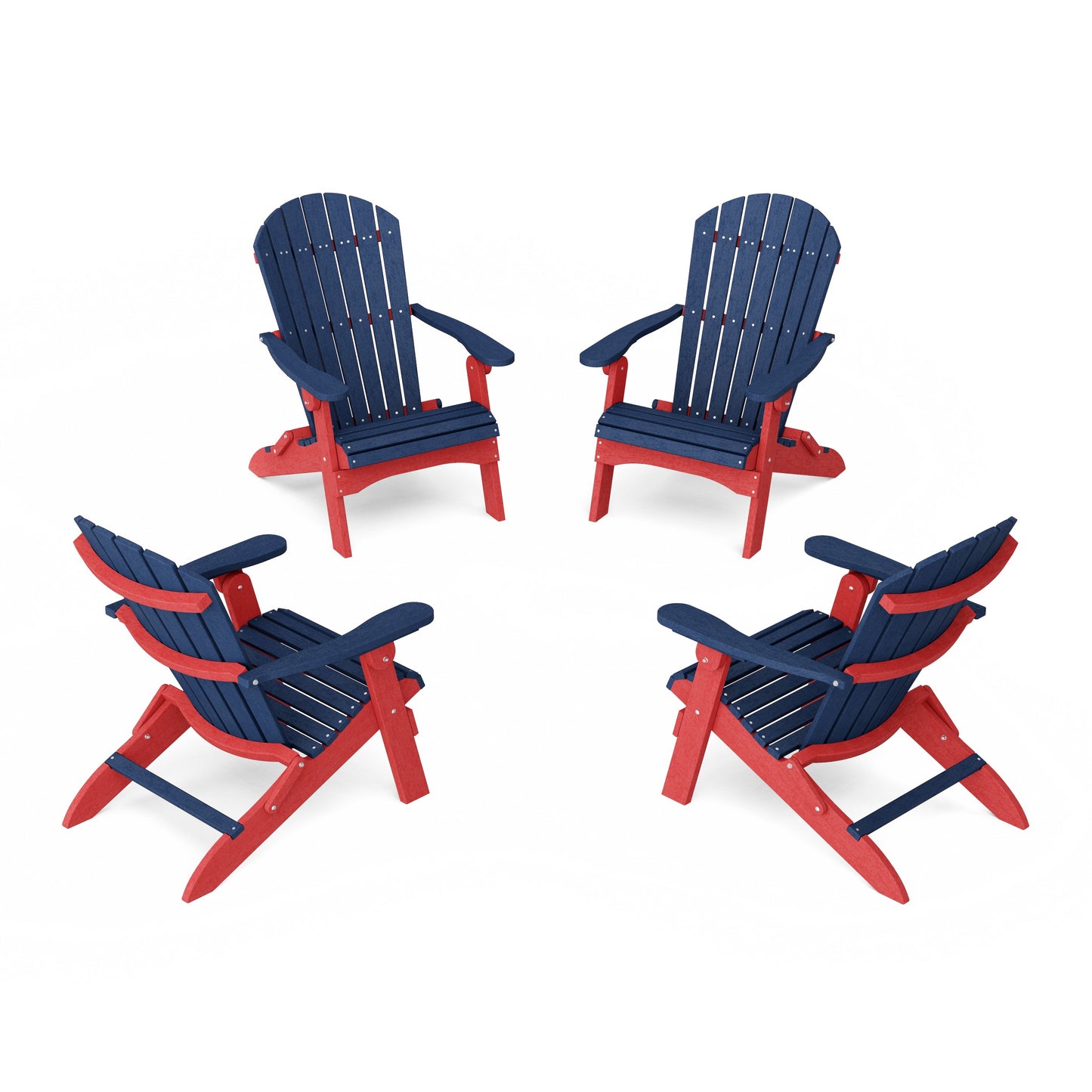 Heritage Folding Adirondack Chairs Set of 4