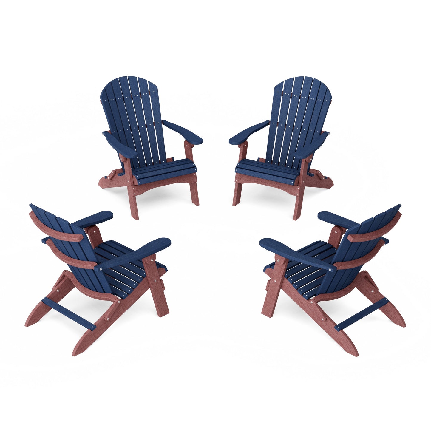 Heritage Folding Adirondack Chairs Set of 4