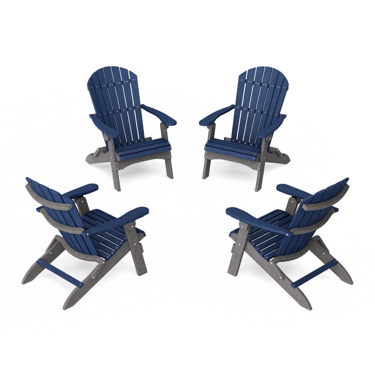 Heritage Folding Adirondack Chairs Set of 4