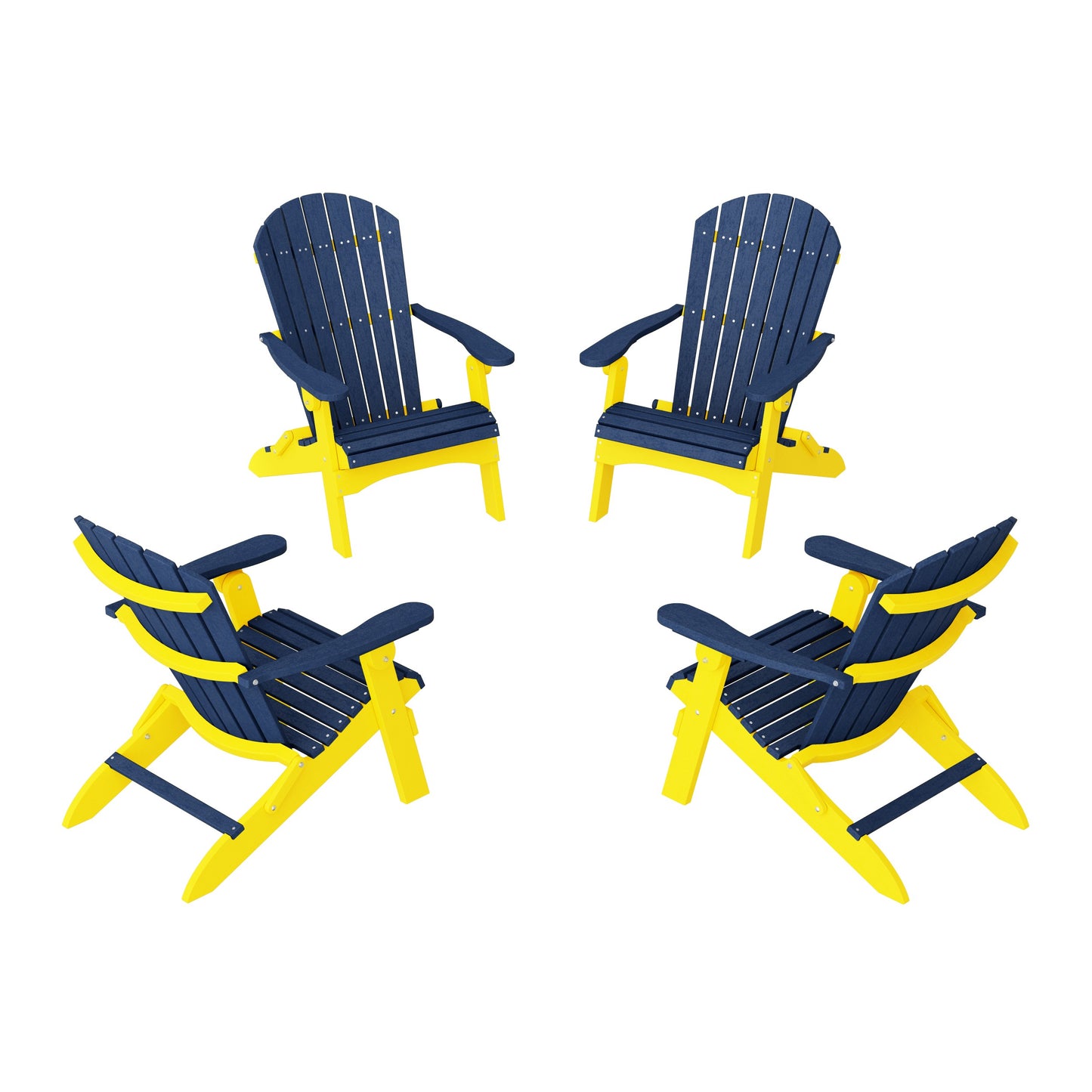 Heritage Folding Adirondack Chairs Set of 4