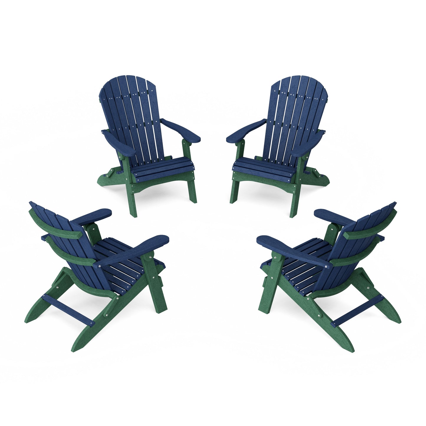 Heritage Folding Adirondack Chairs Set of 4